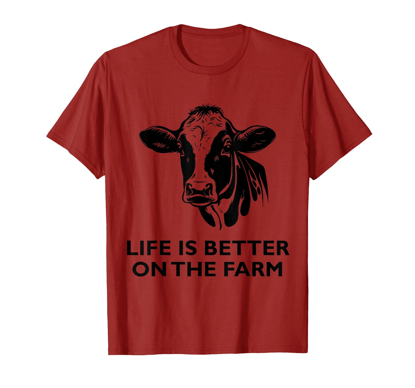 Retro Vintage Cow Life is Better On The Farm Farmer Men T-Shirt