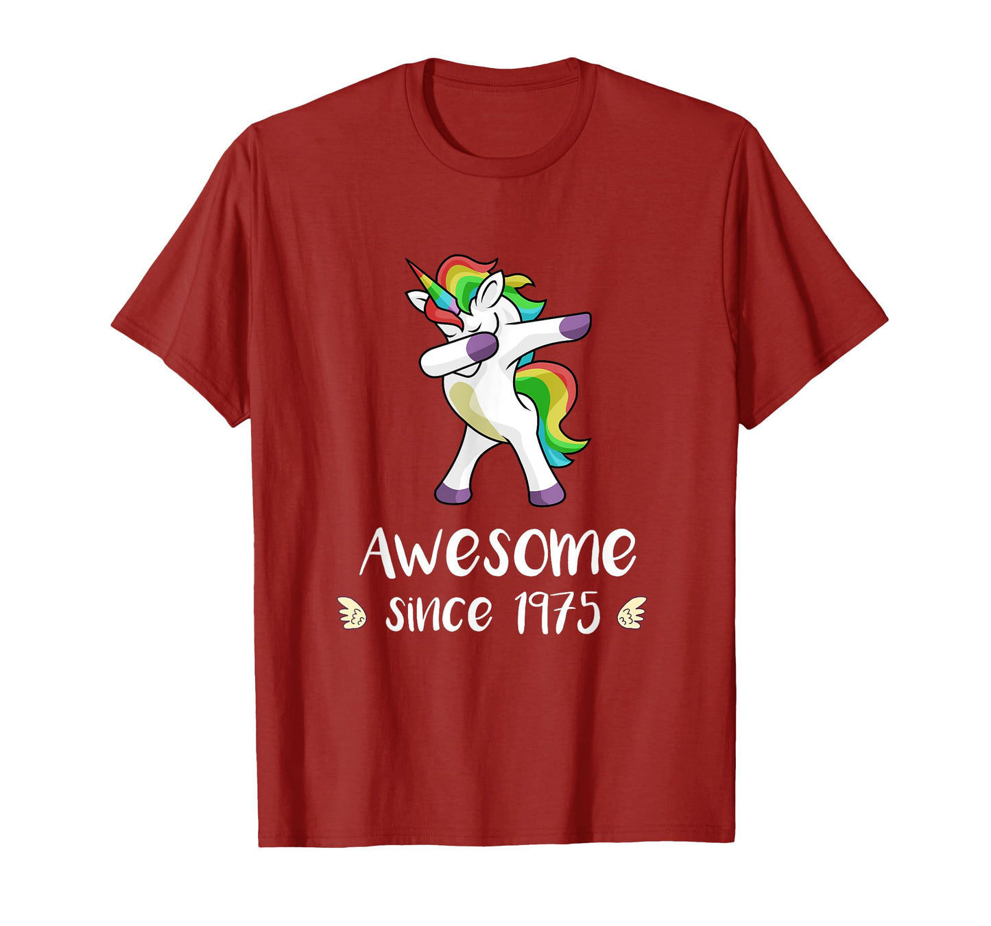 Awesome Since 1975 T-Shirt Cute Unicorn 43rd Birthday Gift T-Shirt