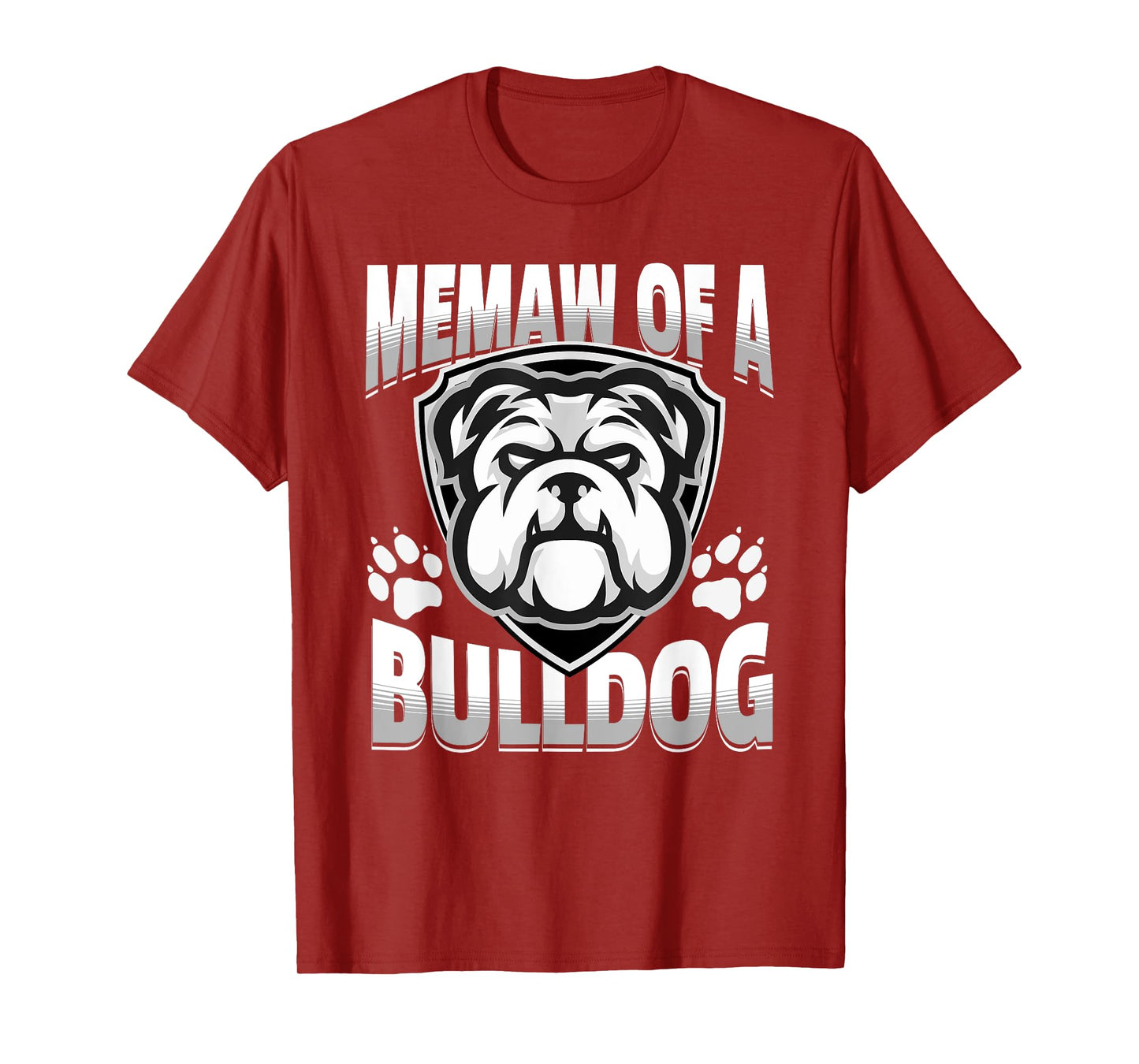 Memaw of a Bulldog Game Mascot Day - Matching Team Color T-Shirt for Men Women Kids