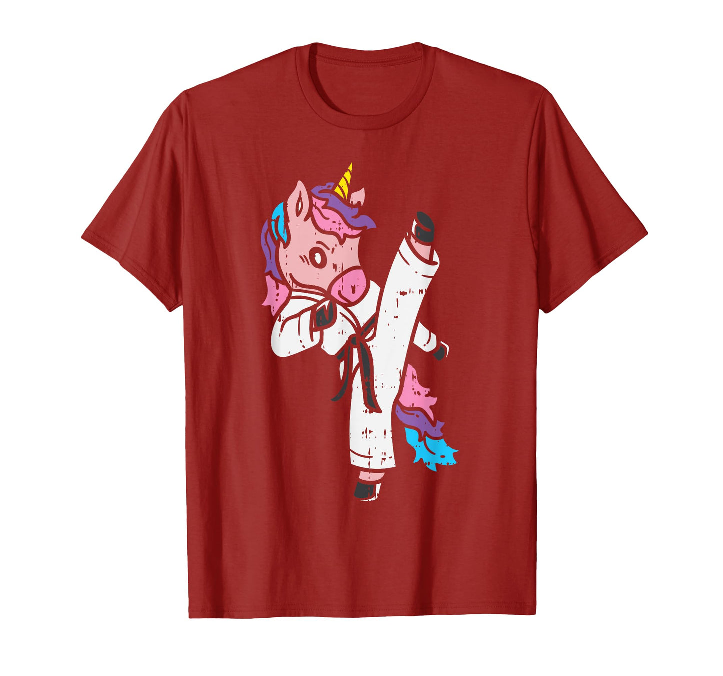 Kicking Unicorn Martial Art Cute Karate Taekwondo Girls Gift T-Shirt