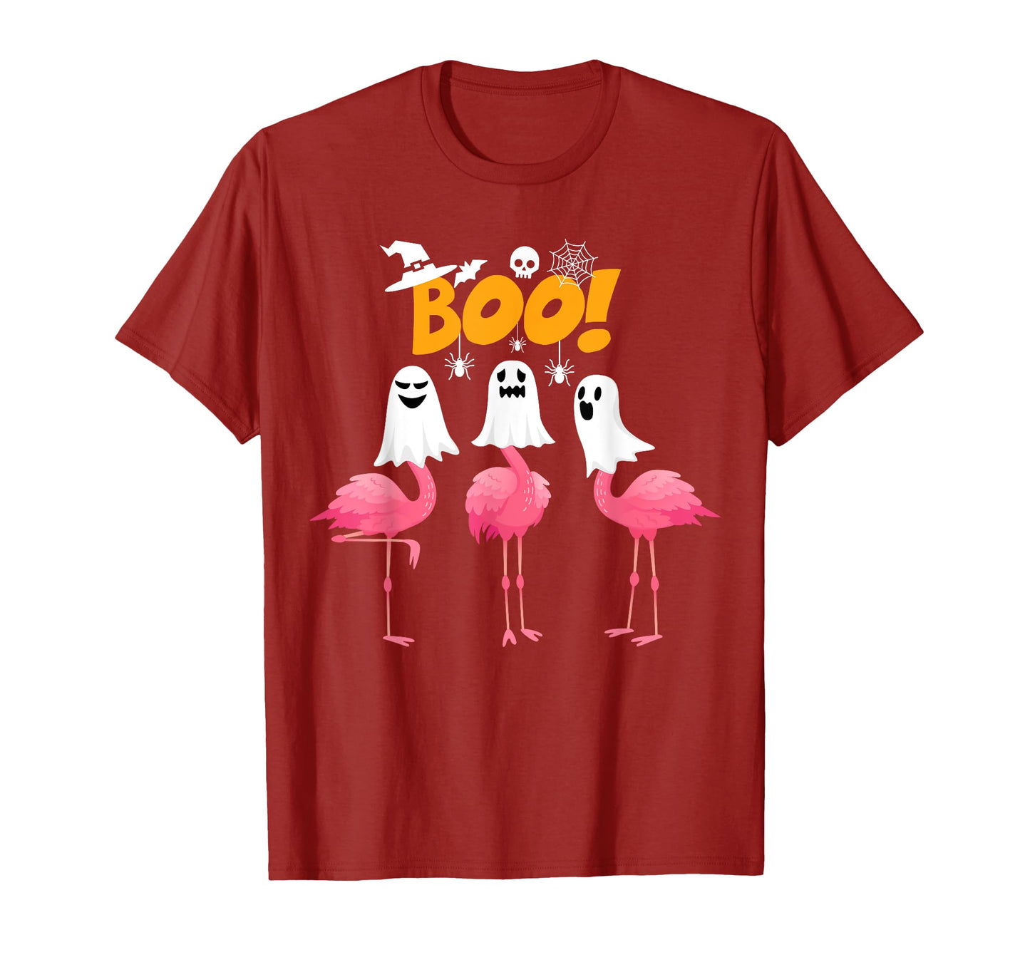 Funny Flamingo Boo - Flamingo Lover Spooky Ghost Halloween T-Shirt