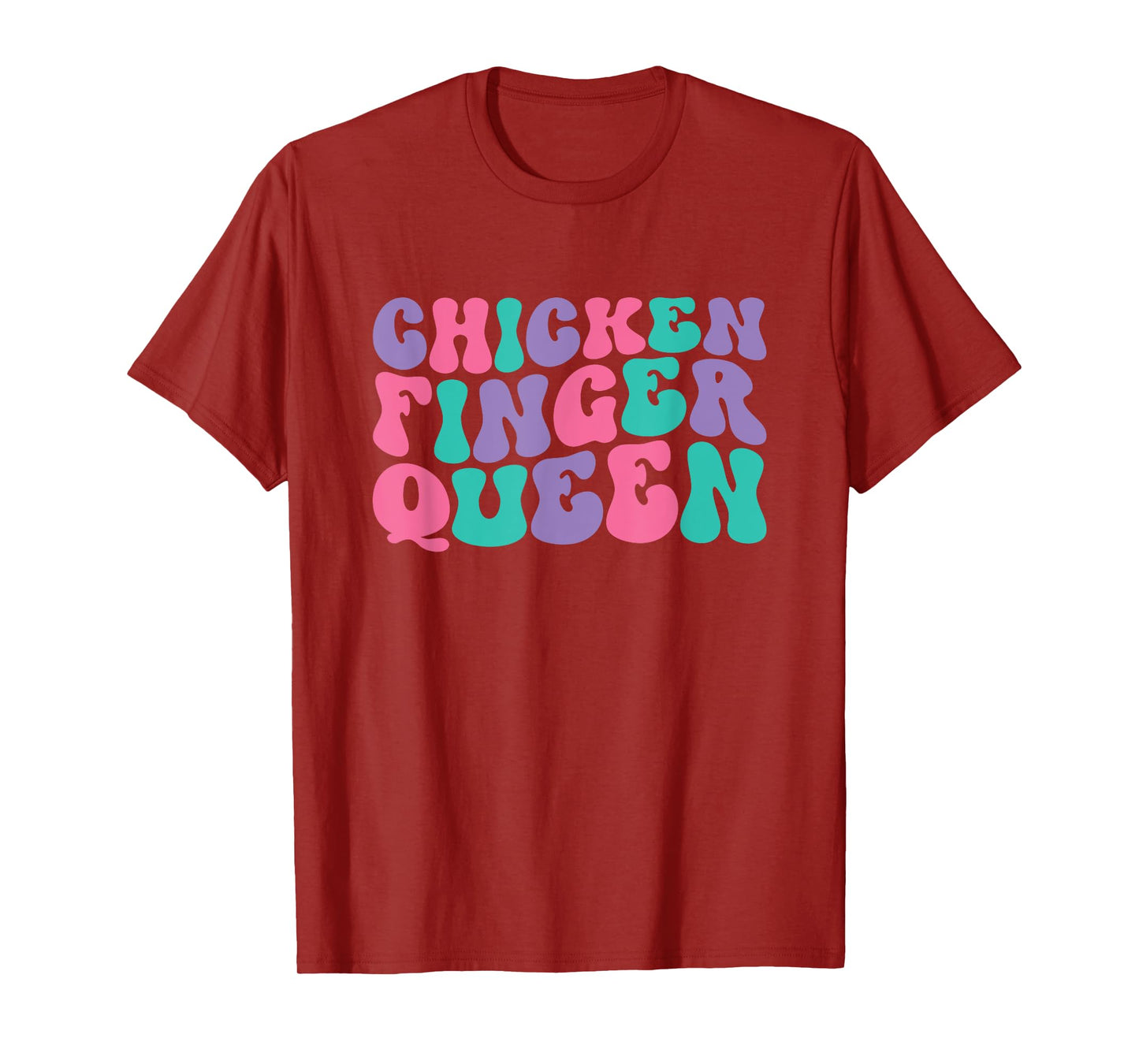 Chicken Finger Queen Womens Chicken Fingers Retro Vintage T-Shirt