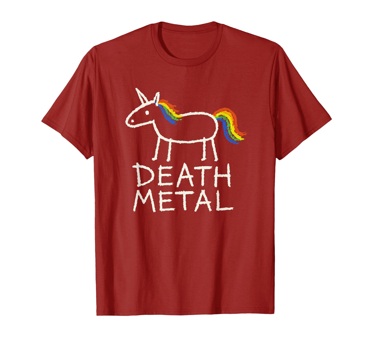 Funny Unicorn Death Metal Rainbow Metalhead Tee T-Shirt