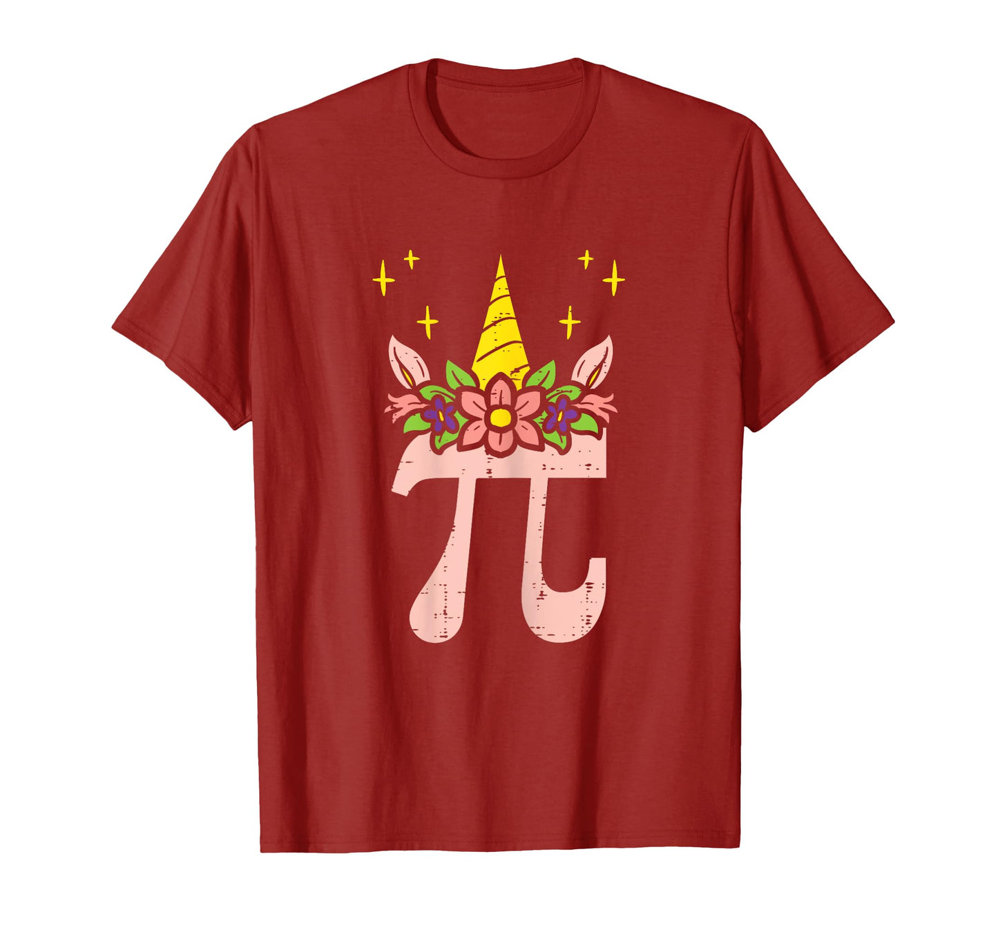 Pi Day Symbol Unicorn Head Cute 314 Math Pun Geek Girls Kids T-Shirt