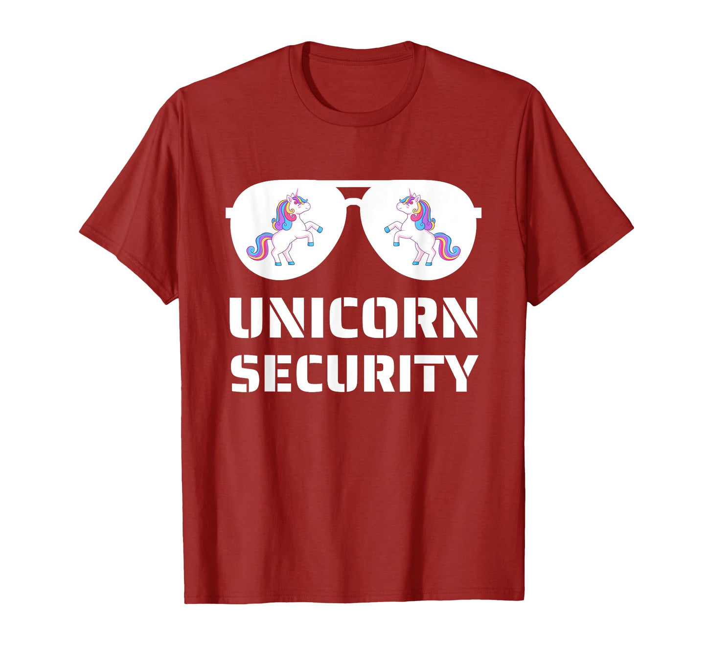Halloween Dad Mom Daughter Adult Costume Unicorn Security T-Shirt