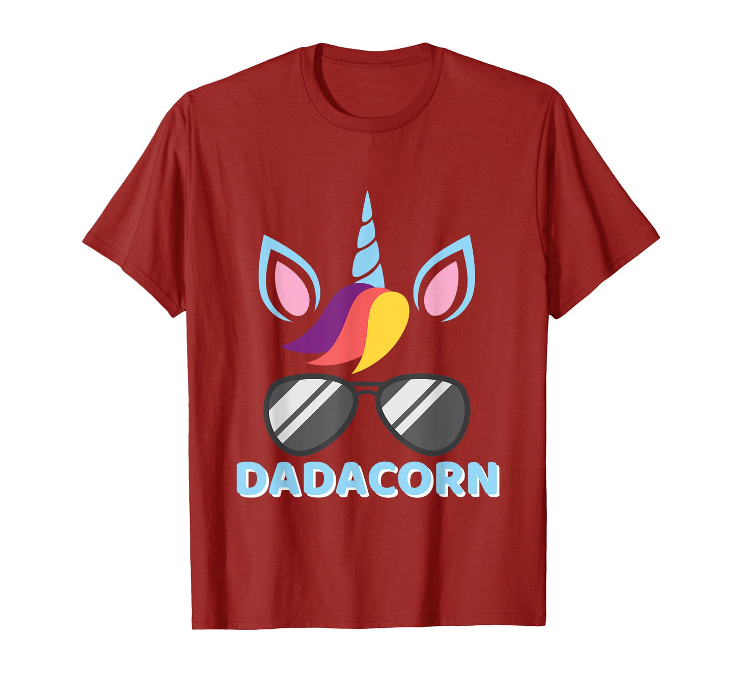 Dadacorn Unicorn Dad Sunglasses Fun T Shirt For Him T-Shirt