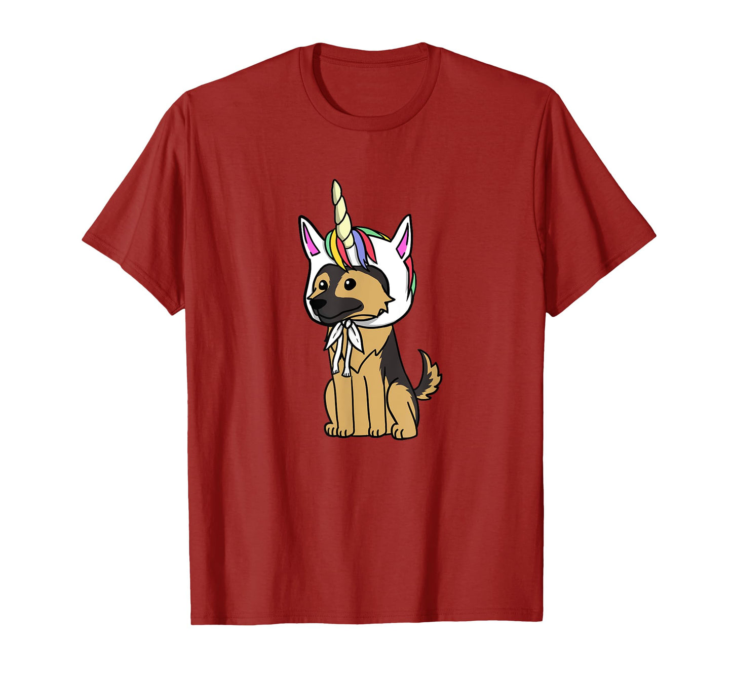 German Shepherd Unicorn Hat T-Shirt Funny Dog Shirt T-Shirt