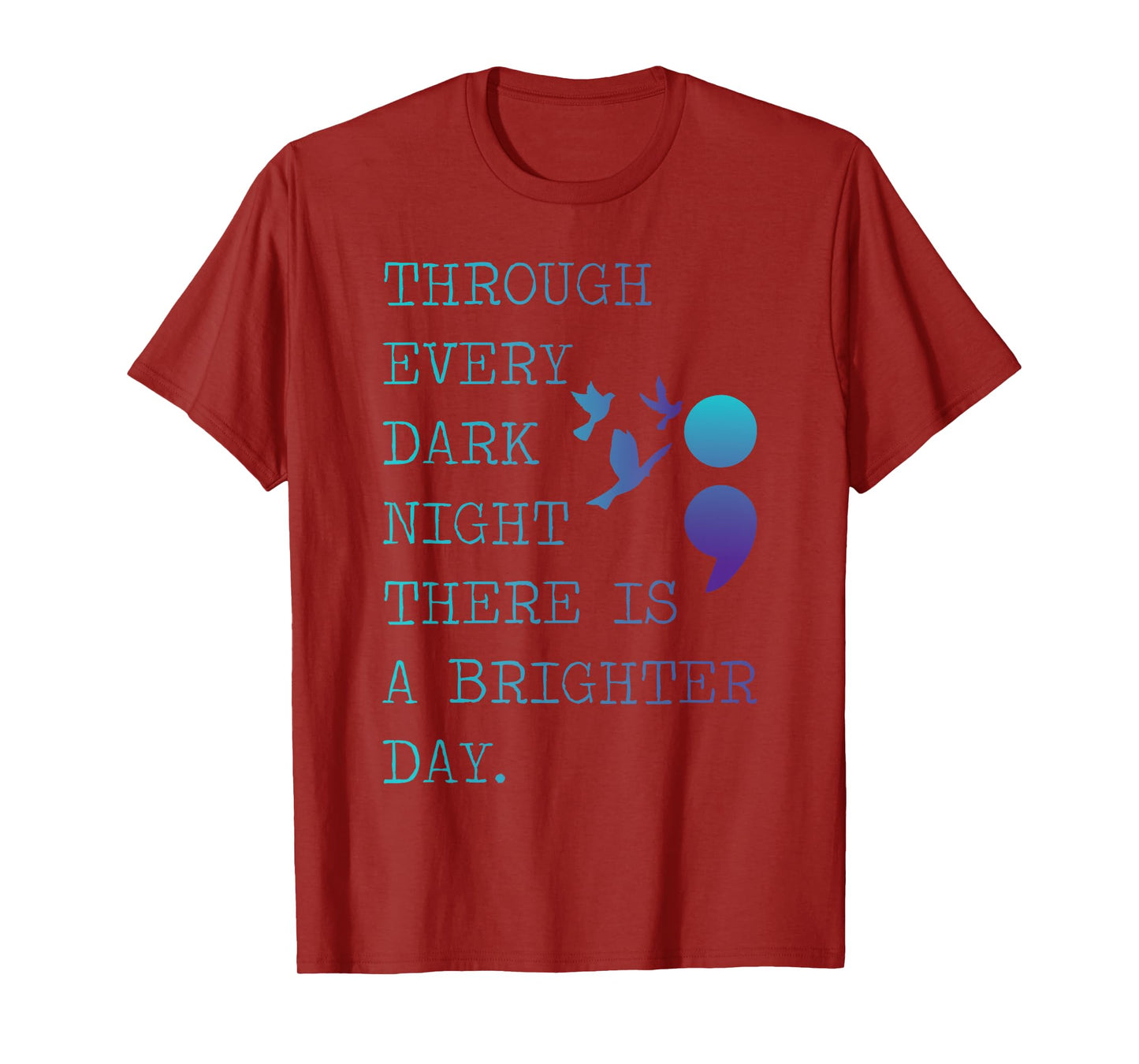 Semicolon Love Birds for a Prevention Awareness T-Shirt