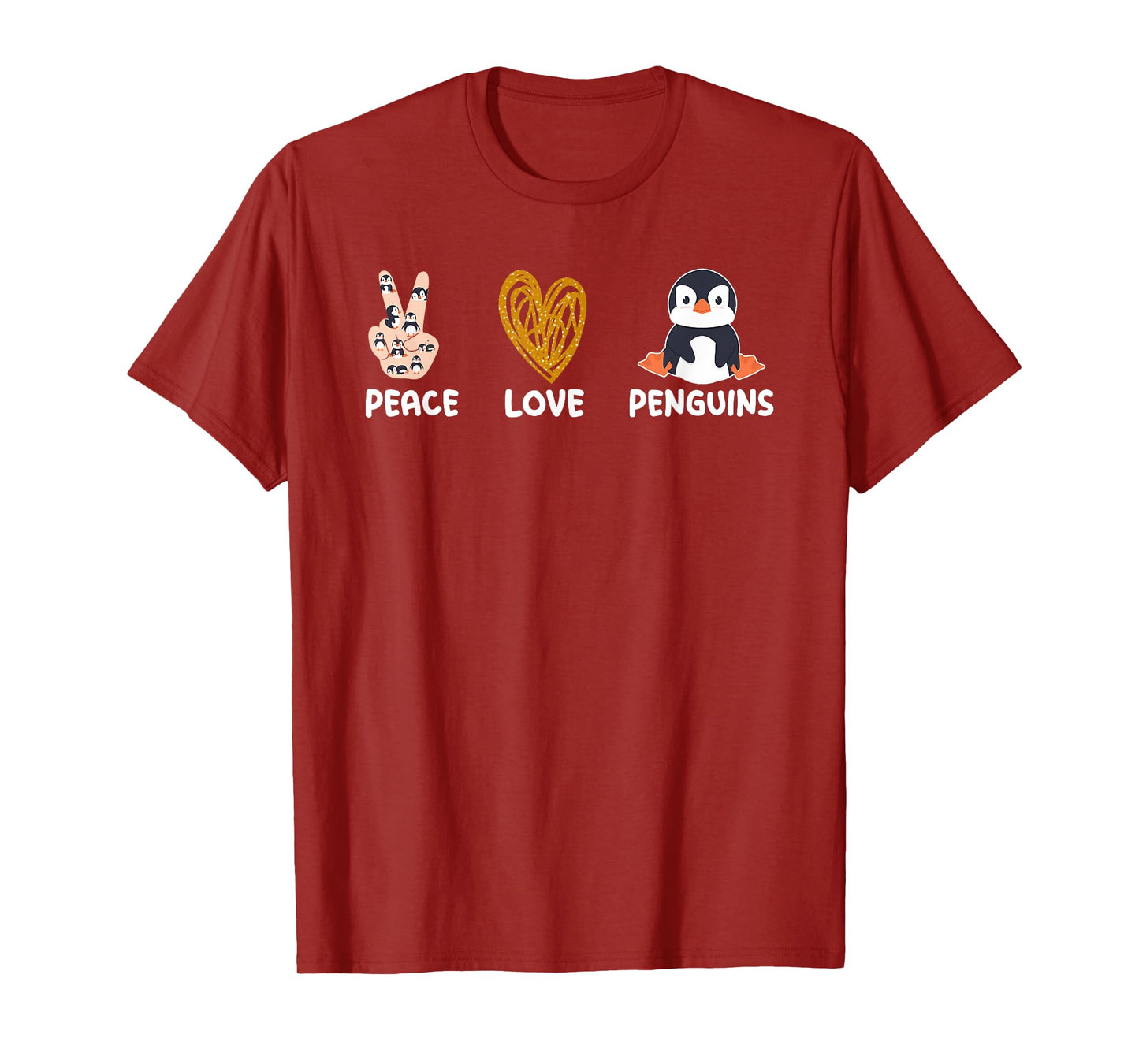 Funny Penguin Peace Love Penguins Kids T-Shirt