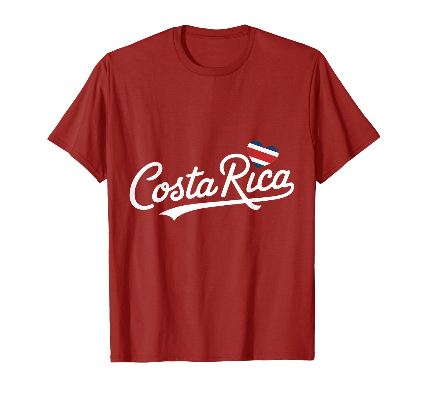Costa Rica Heart Vacation Tropical Pura Vida Costa Rica Flag T-Shirt