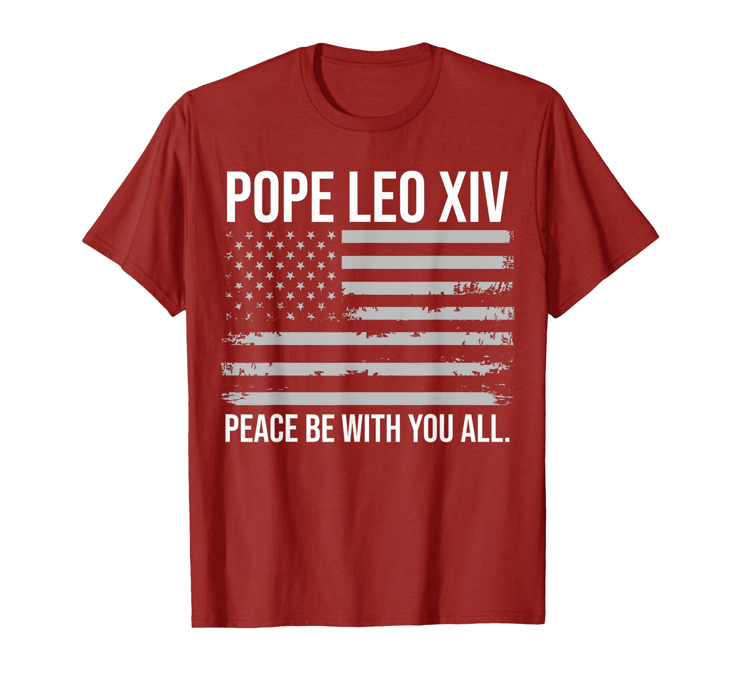 Pope Leo XIV 14th First american pope usa flag vintage T-Shirt