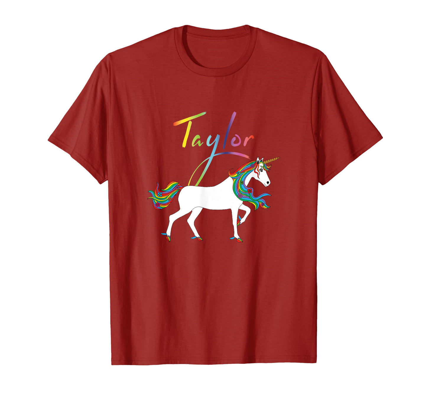 Taylor Personalized First Name Unicorn T-Shirt