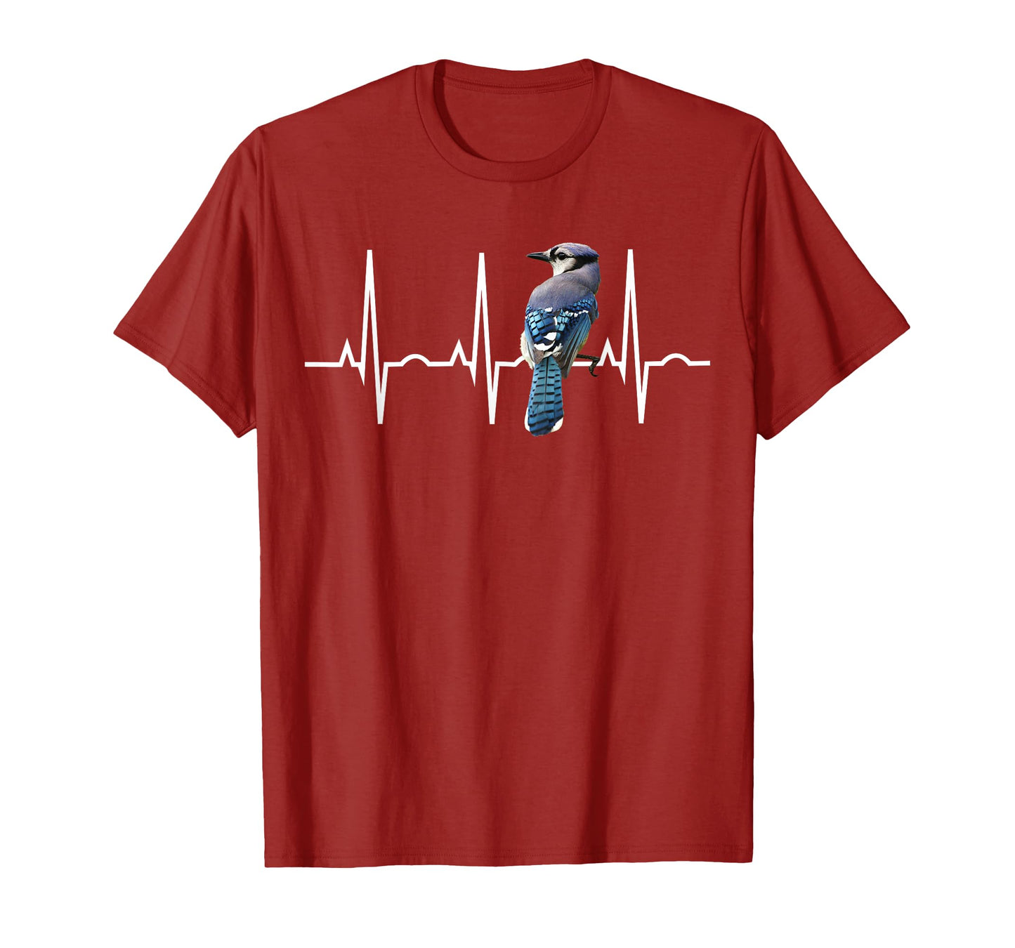 Blue Jay Shirt for Birders - Bluejay Heartbeat T-Shirt T-Shirt
