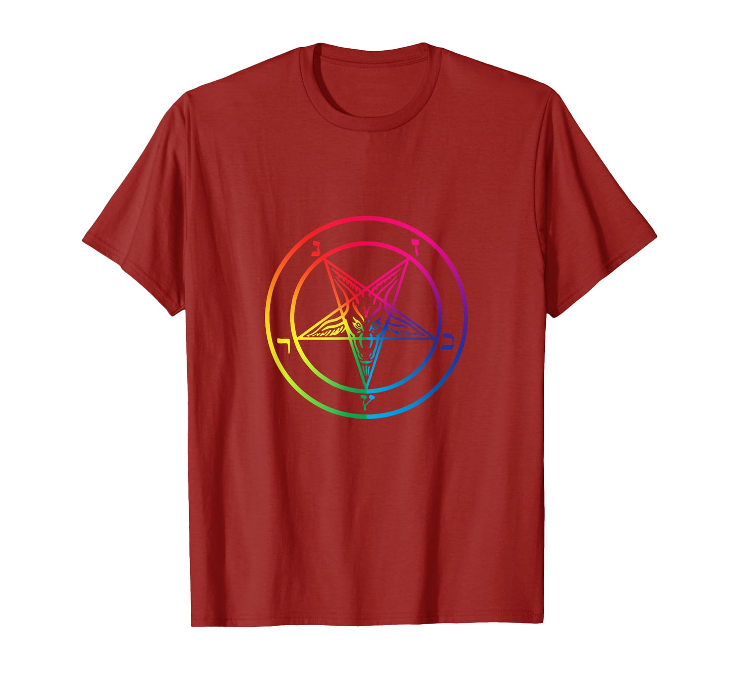 Rainbow Pentagram From The Satanic Flag Graphic T-Shirt