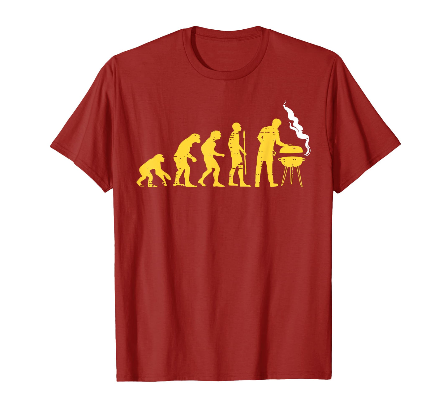 Human Evolution Grilling Funny Bbq Meat Smoking Grill Master T-Shirt