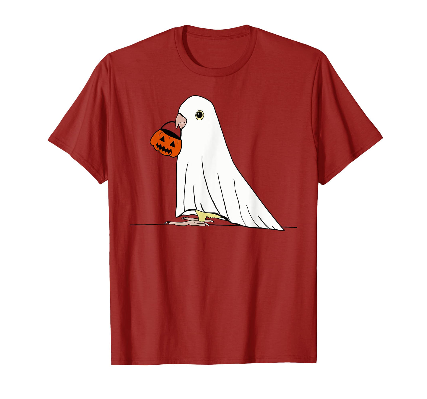 Parrot Ghost Pumpkin Funny Birds Lover Halloween Costume T-Shirt