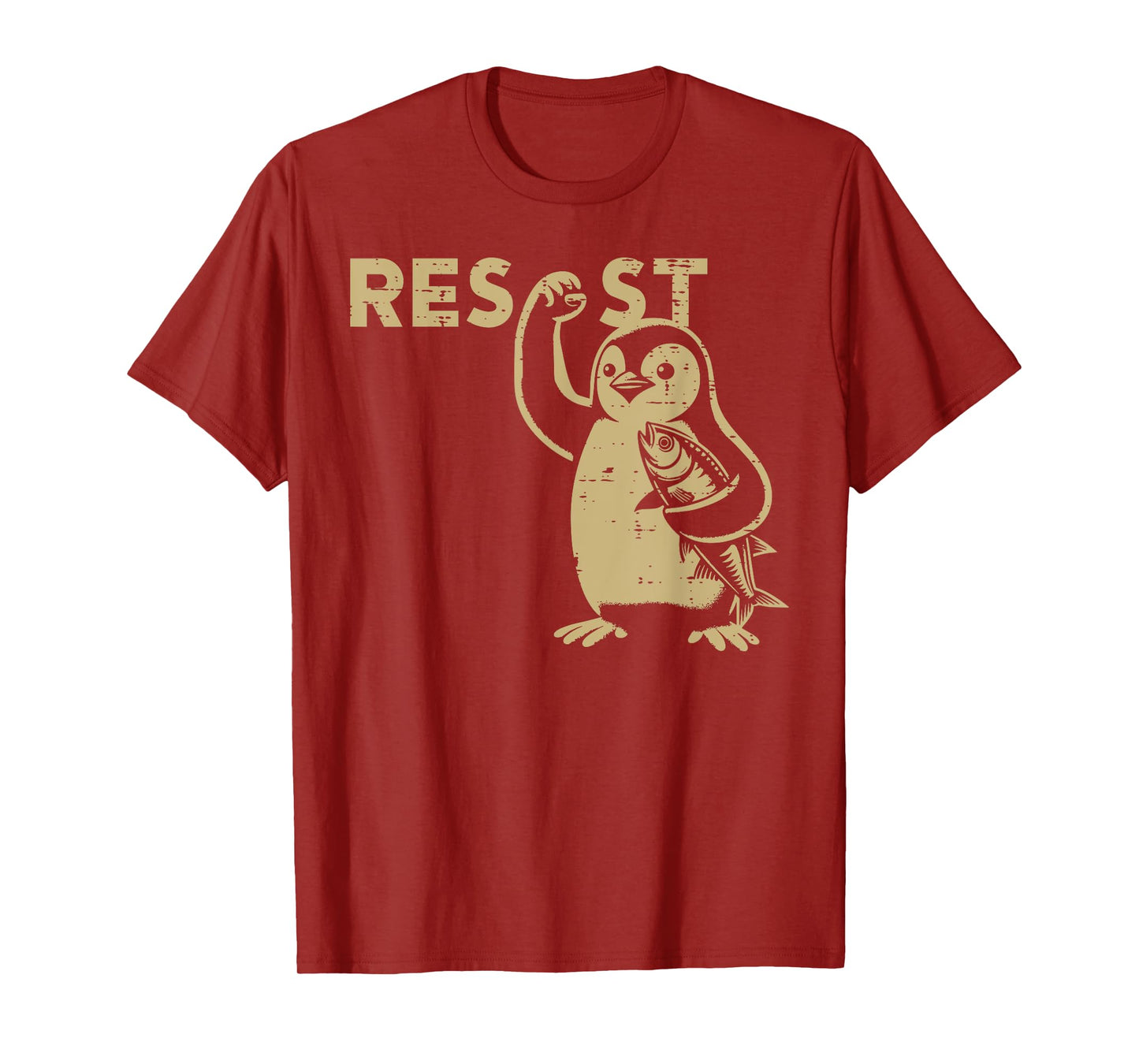 Resist Penguin Funny Resist Protest Resistance Men Women Kid T-Shirt