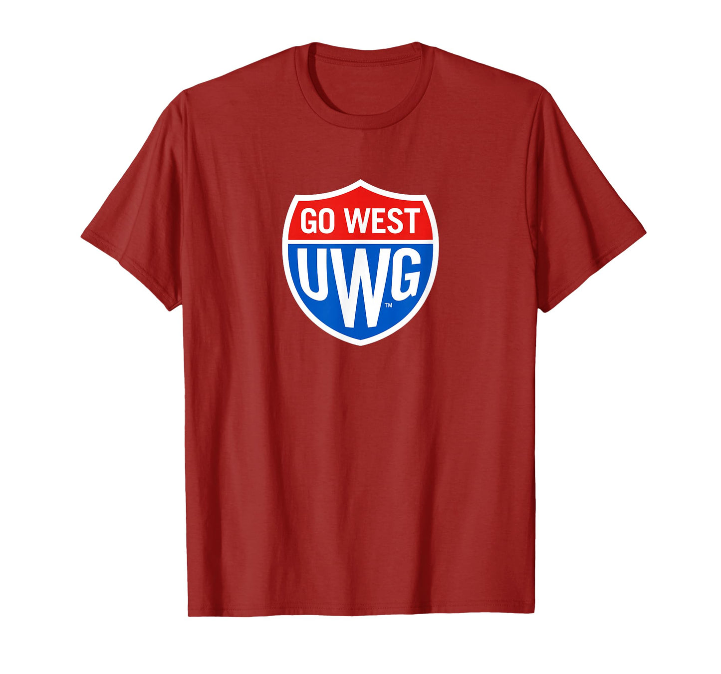 University of West Georgia UWG Wolves Go West Shield Logo T-Shirt