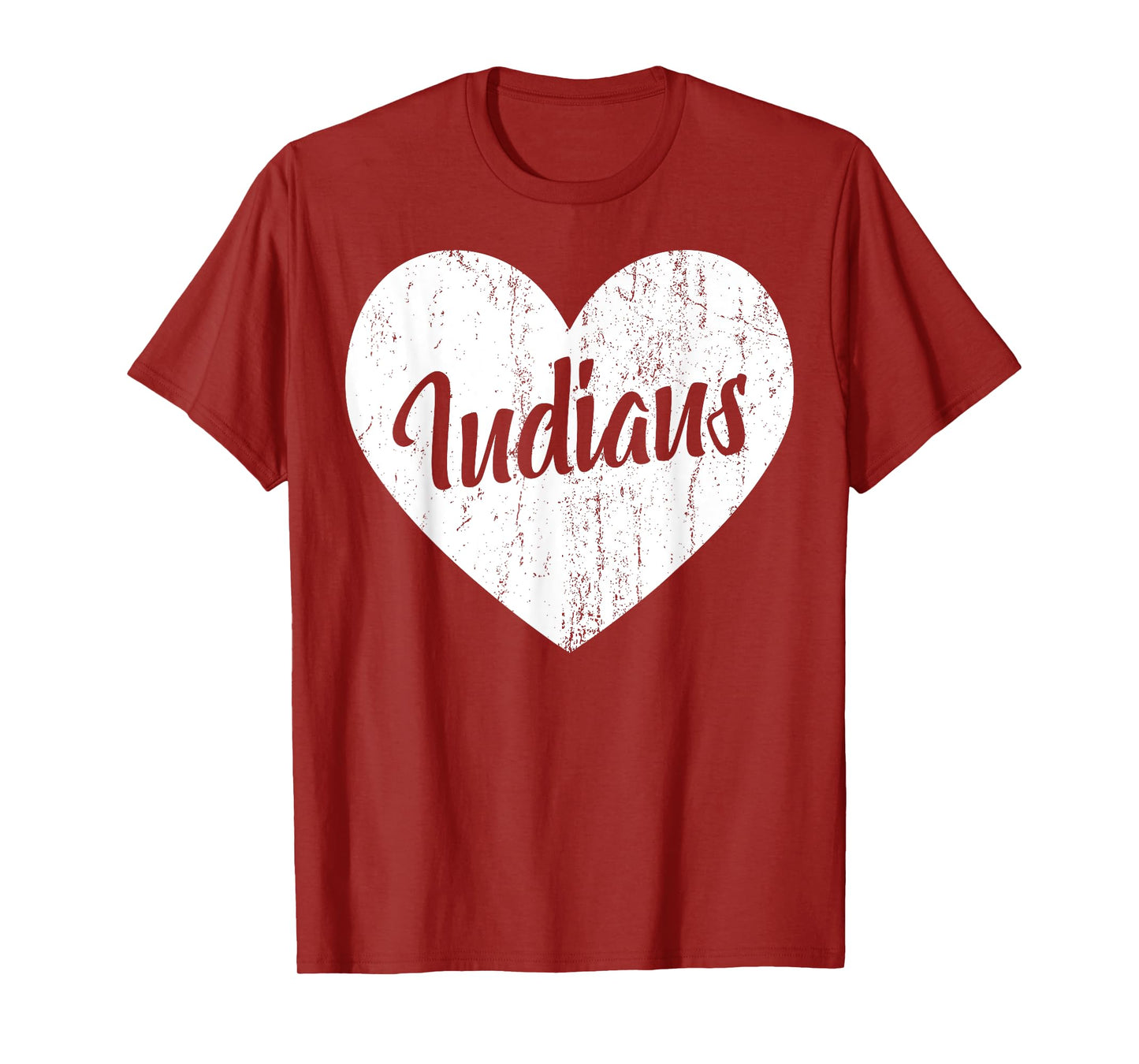 Indians School Sports Fan Team Spirit Mascot Heart Gift T-Shirt