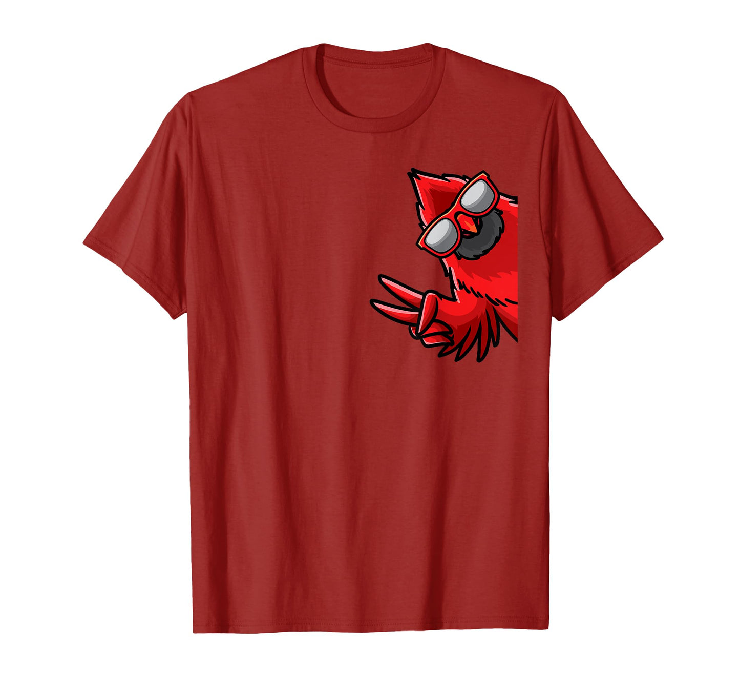Northern Cardinal Bird Red Cardinal From Side T-Shirt