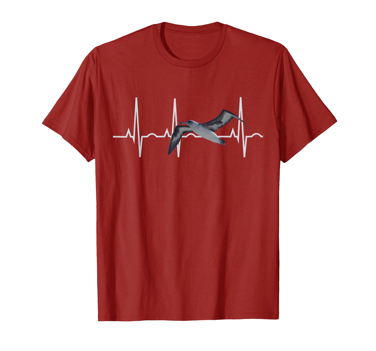 Albatross Shirt - Laysan Albatross Birder Heartbeat T-Shirt