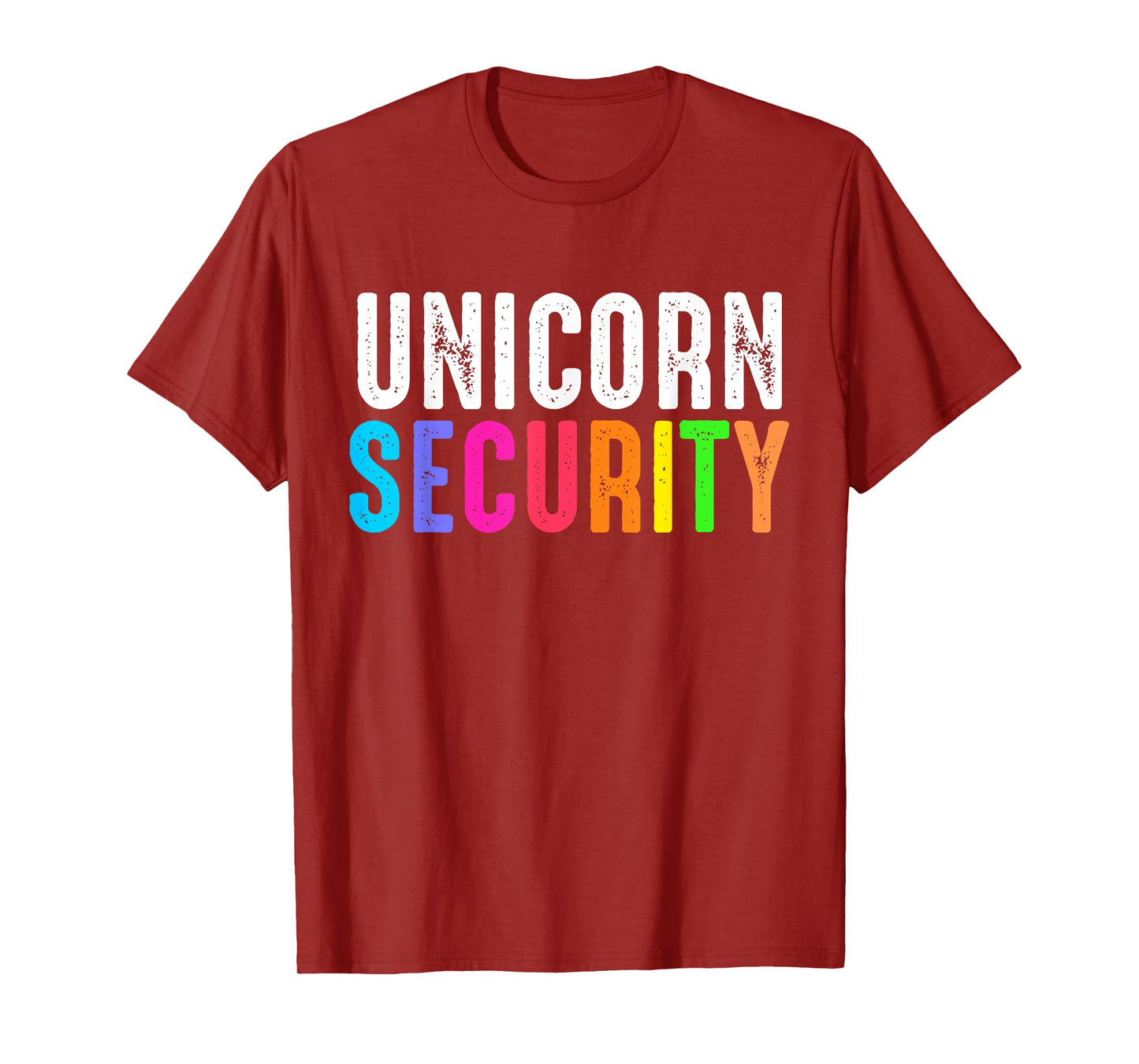 Halloween Dad Mom and Daughter Costume Unicorn Security T-Shirt