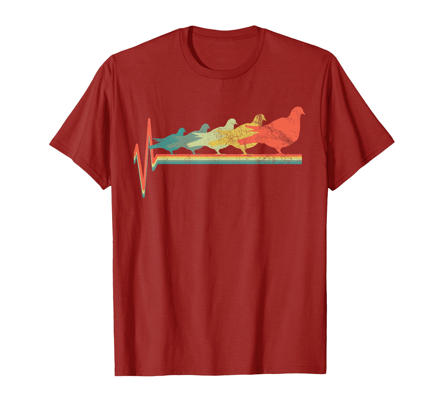 Bird Doves Pidgeon Heartbeat Gift Vintage T-Shirt