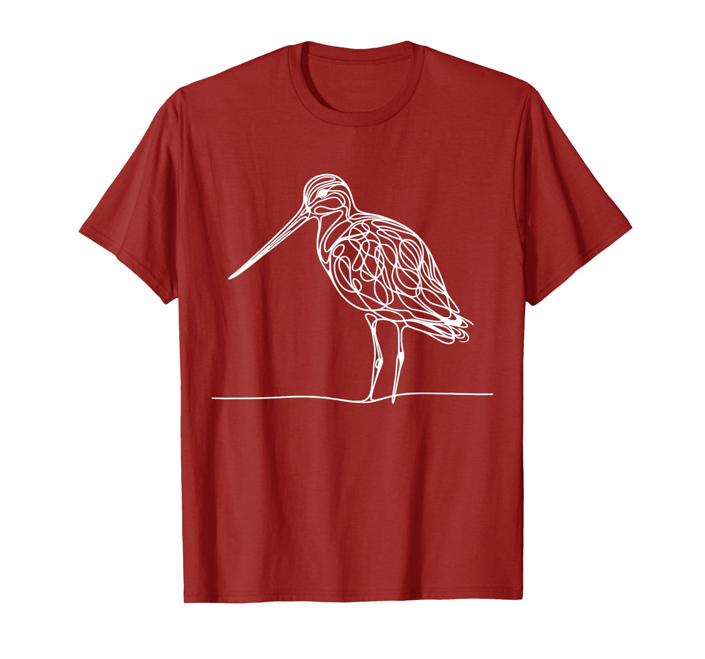 Line Art Bird & Ornithologist Marbled Godwit T-Shirt