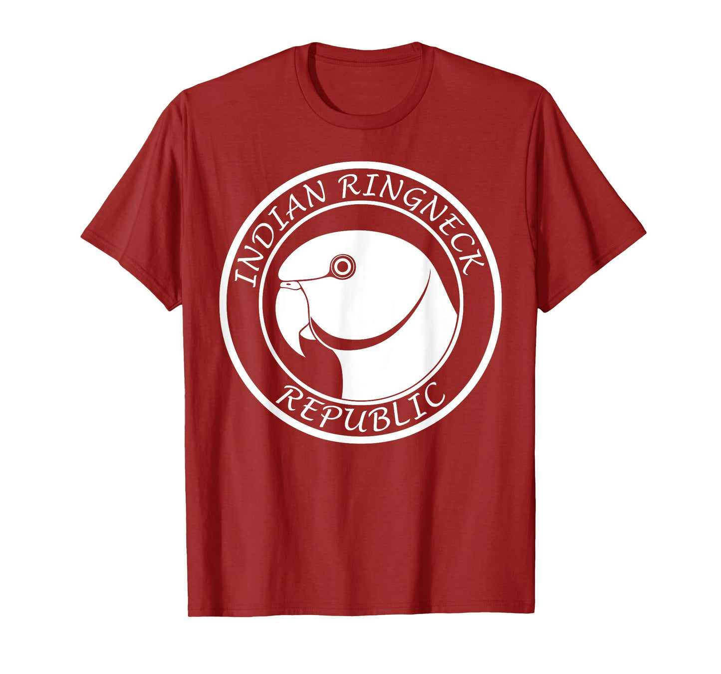 Indian Ringneck Parrot Face (White) T-Shirt