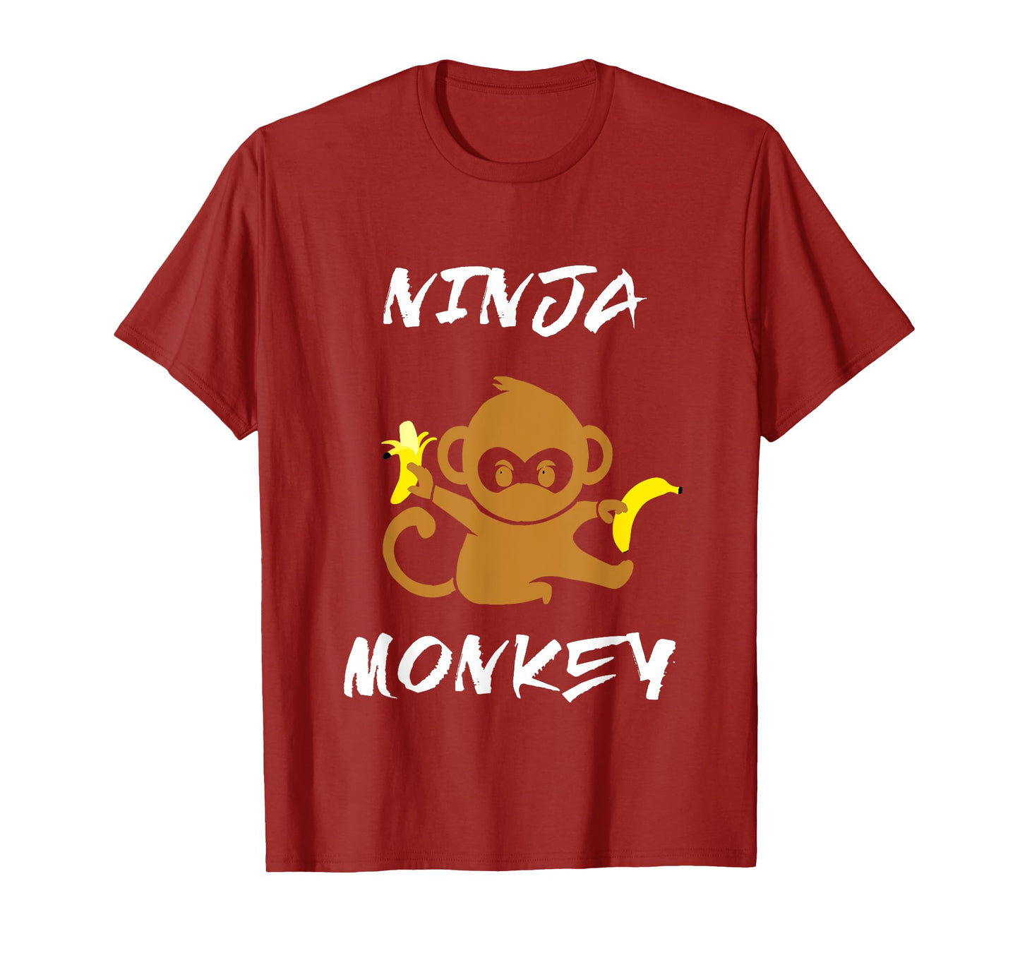 Ninja Monkey Martial Arts Banana Cartoon Sketch T-Shirts T-Shirt