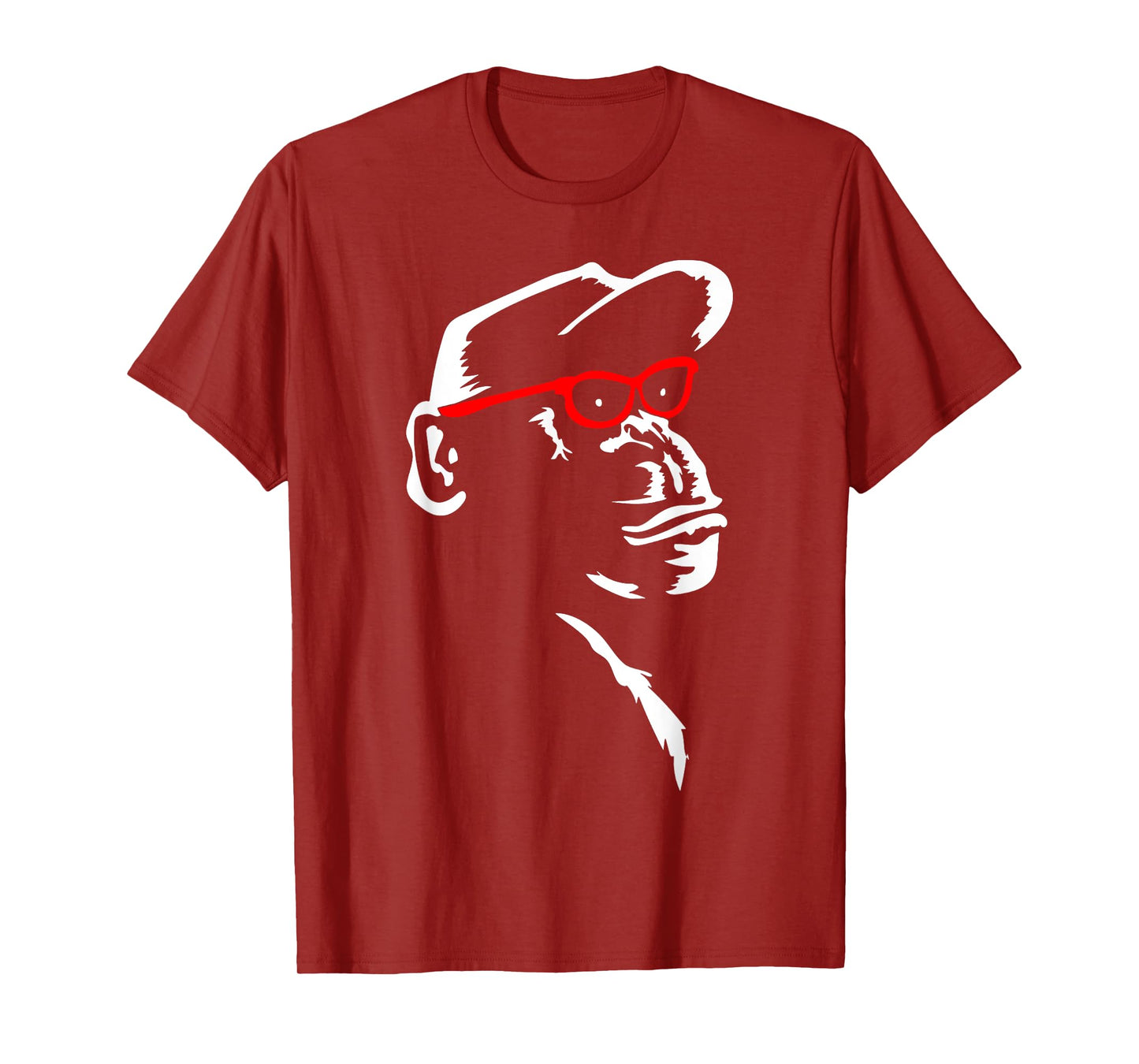 Monkey With Red Glasses Funny Animal Lover Cool T-Shirt