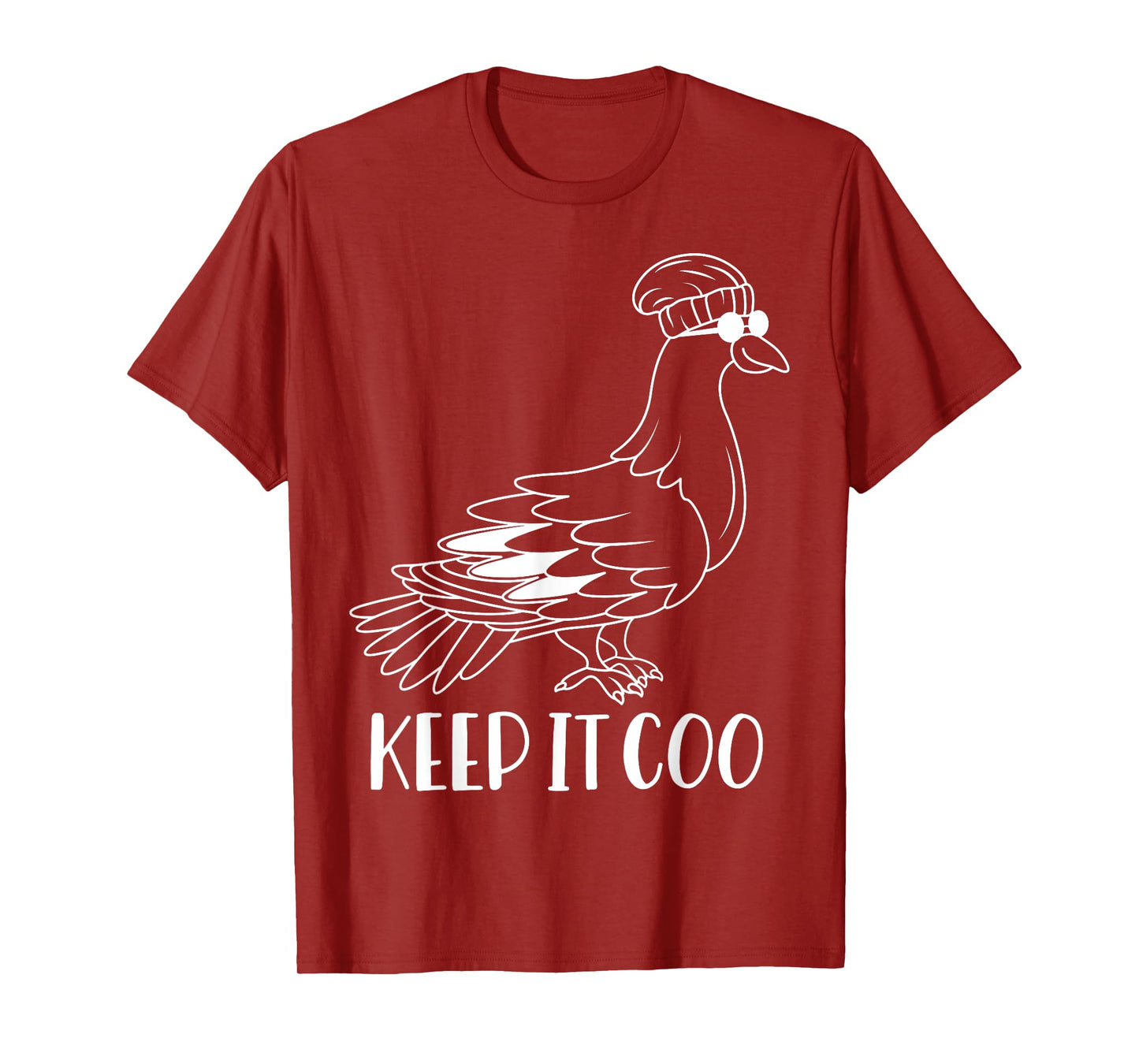 Hipster Pigeon - Keep it Coo Funny Cool Pigeon T-Shirt