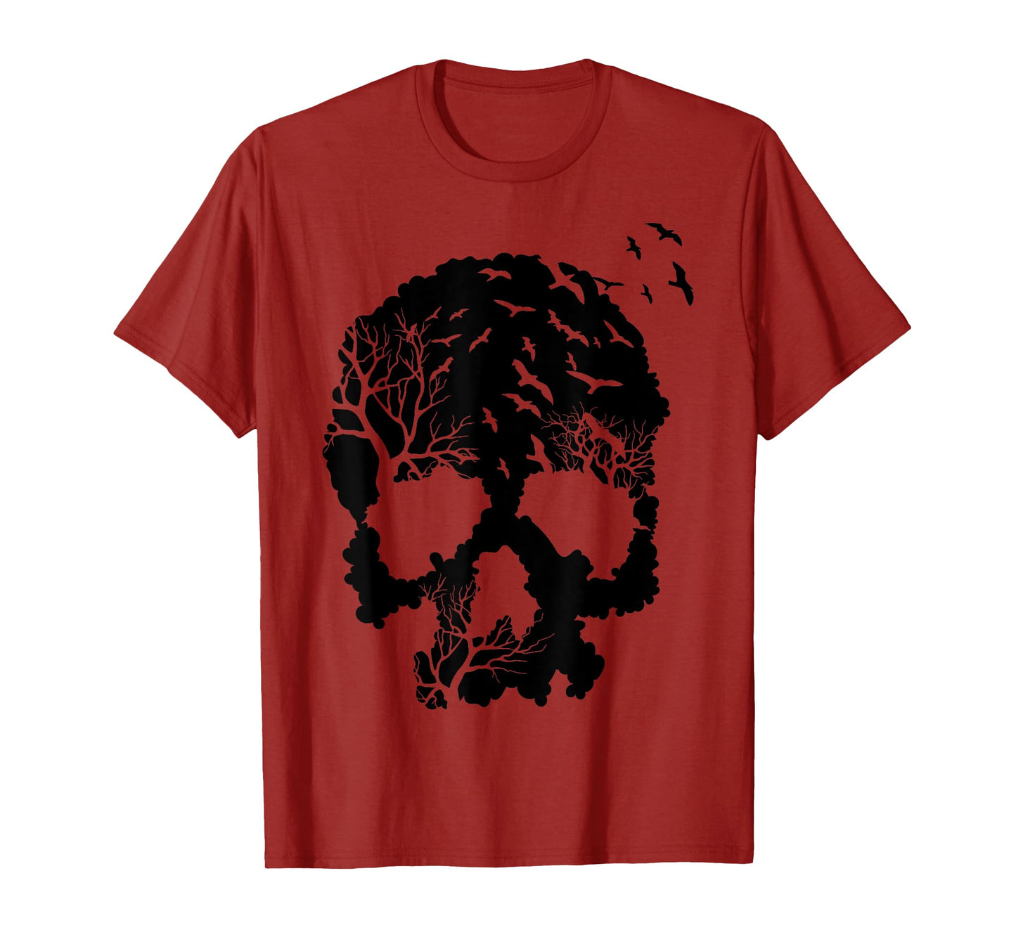 Skeleton with Trees and Birds T-Shirt