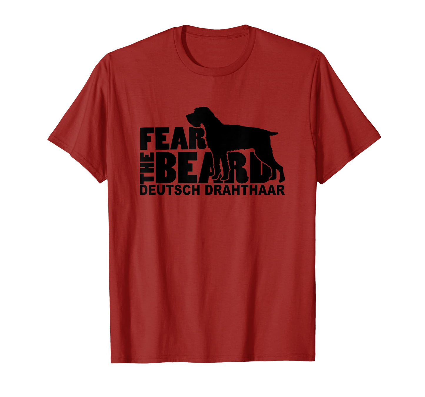 Dog Lover T-Shirts by Traciwithani - Fear the Beard Deutsch Drahthaar Unisex Adults Grey T-Shirt