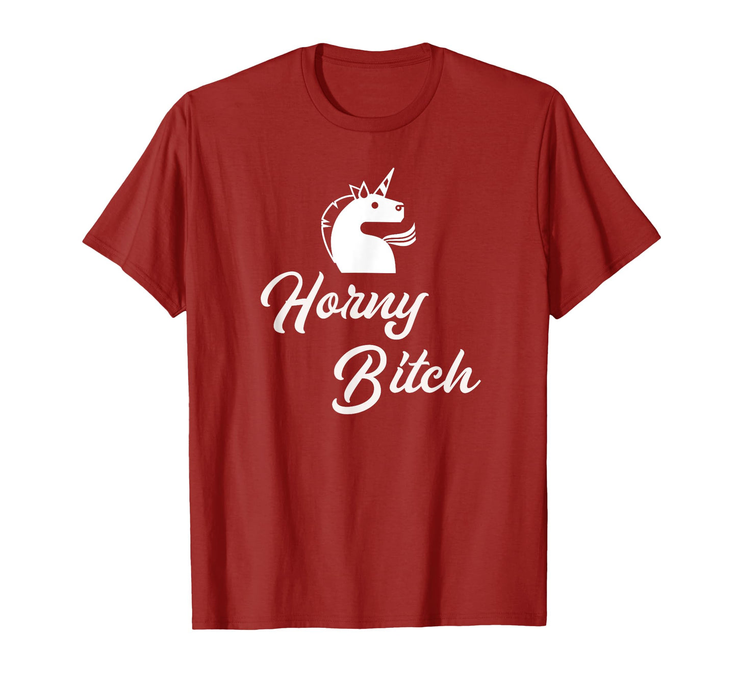Adult Unicorn Shirt Sexy Gifts for Women Horny Bitch T-Shirt