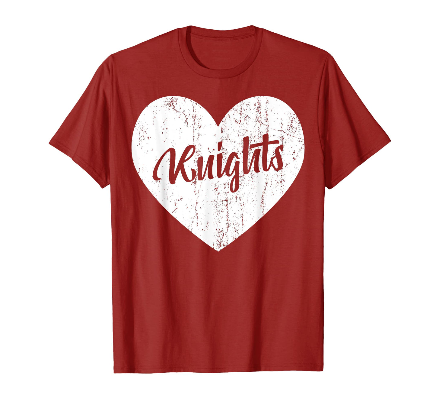 Knights School Sports Fan Team Spirit Mascot Heart Gift T-Shirt