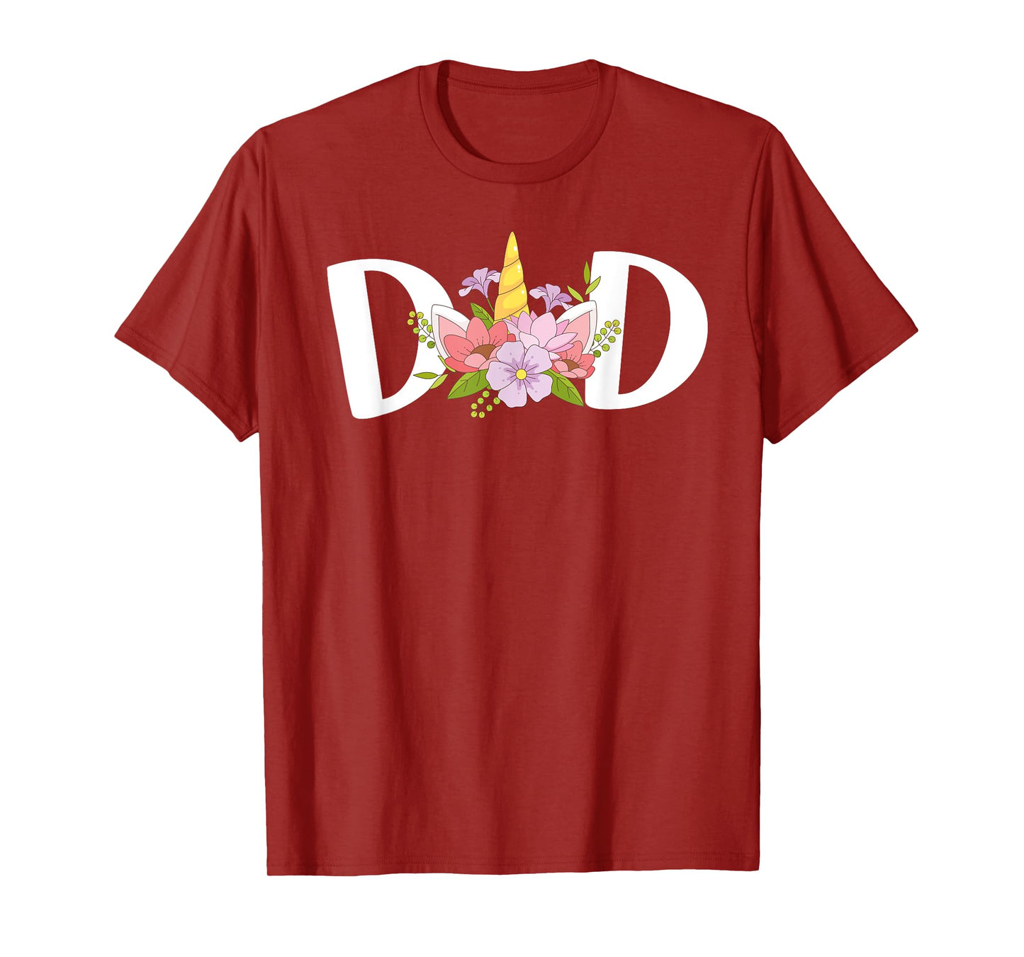 Dad Unicorn Floral Birthday Matching T-Shirt