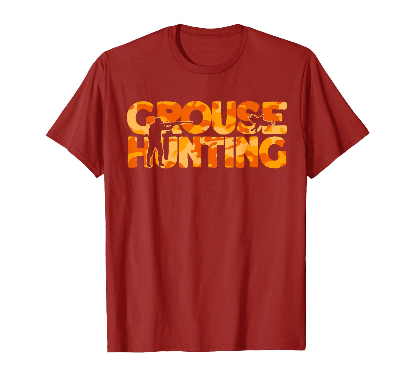 Grouse Hunter Orange Camouflage Grouse Hunting T-Shirt