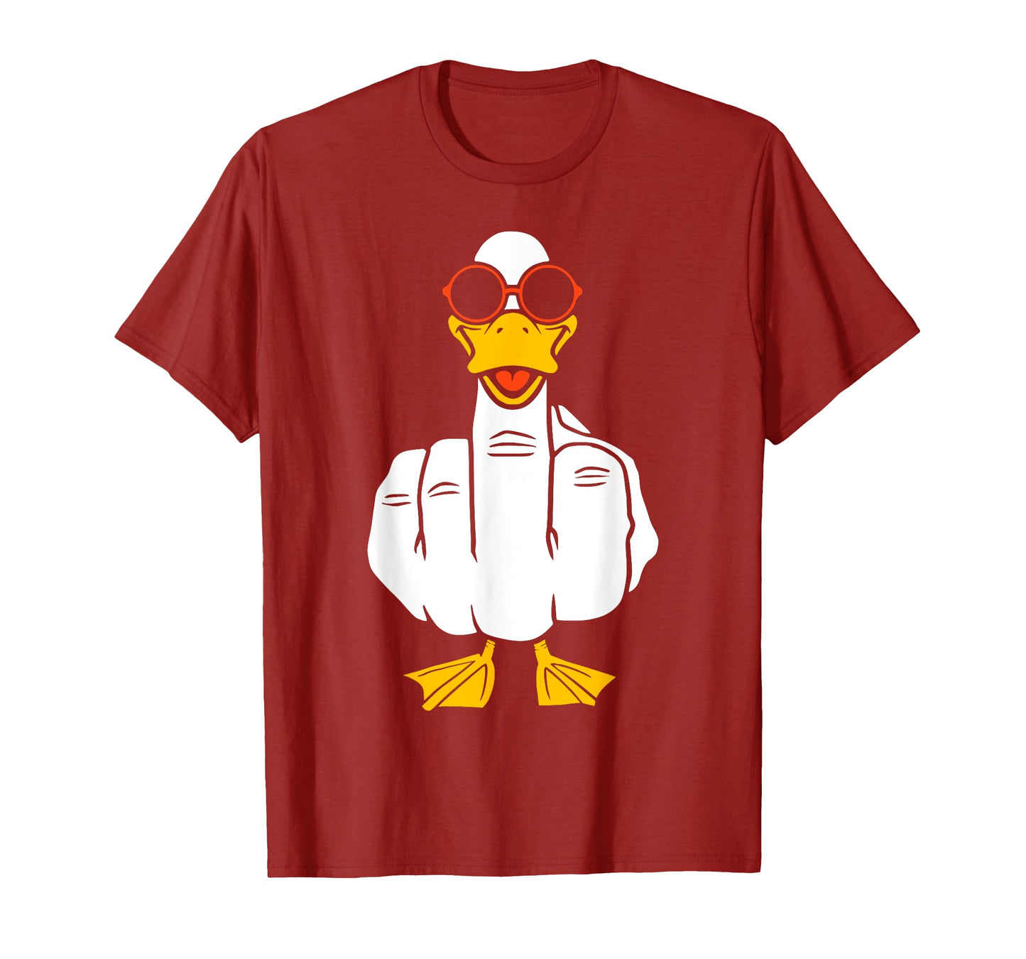 Middle Finger Funny Duck Inappropriate Rude Antisocial T-Shirt