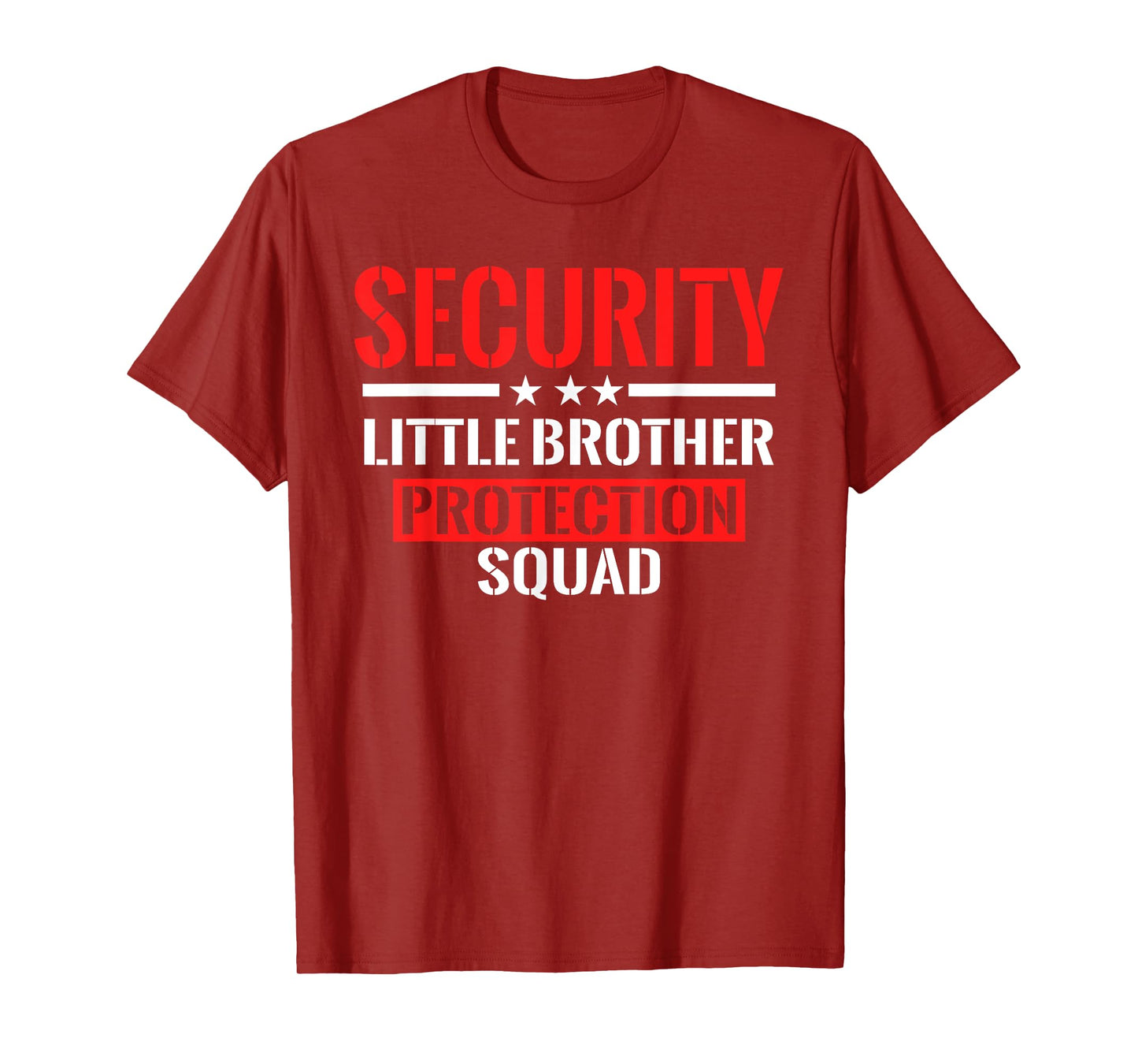 Security Little Brother Protection Squad Birthday Bro Party T-Shirt