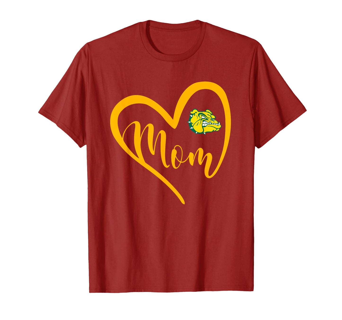 Deland Bulldogs Logo Heart Mom HS T-Shirt