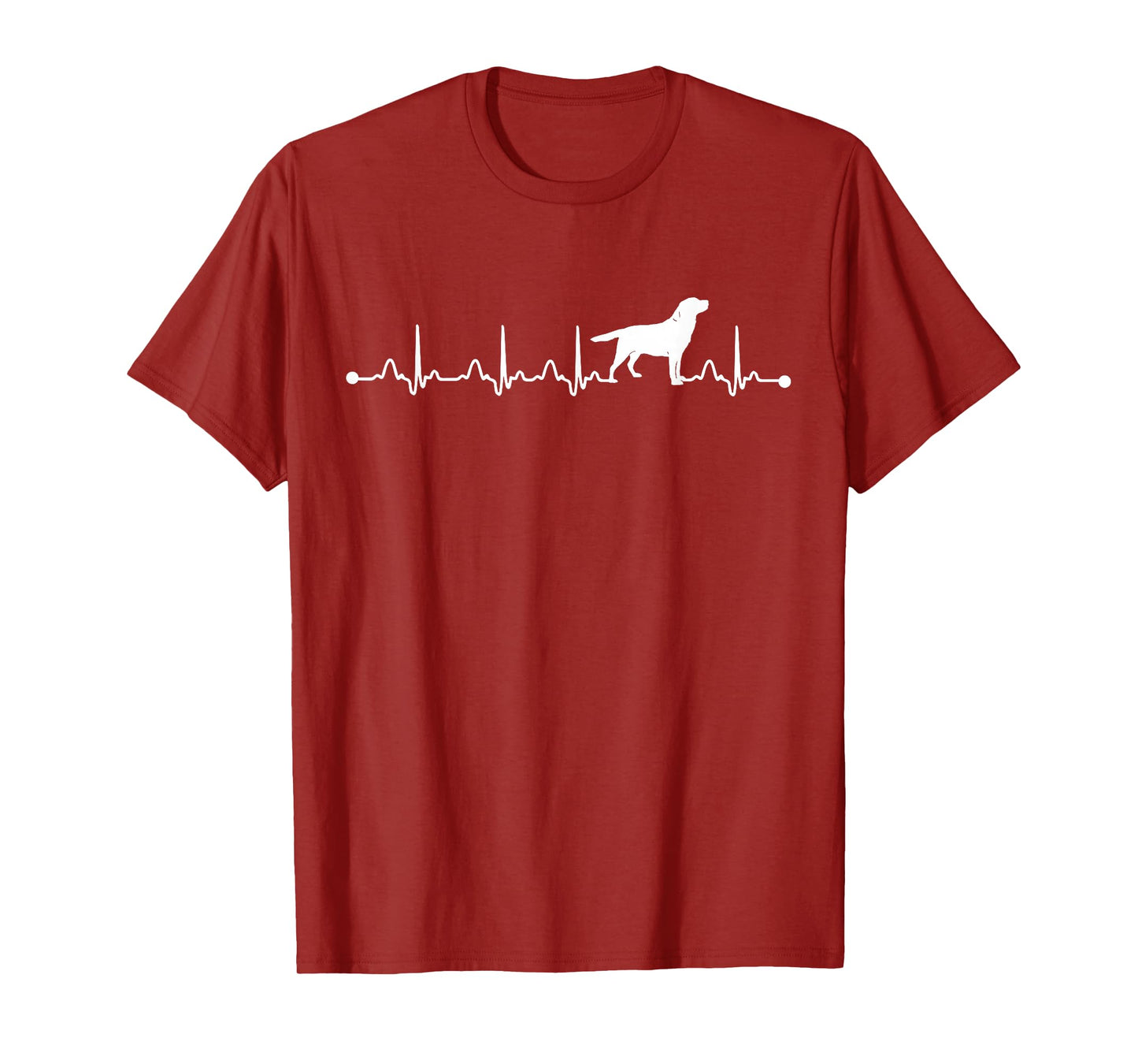 Labrador Retriever Heartbeat ECG Funny Dog Mom Men Women Girls Kids T-Shirt