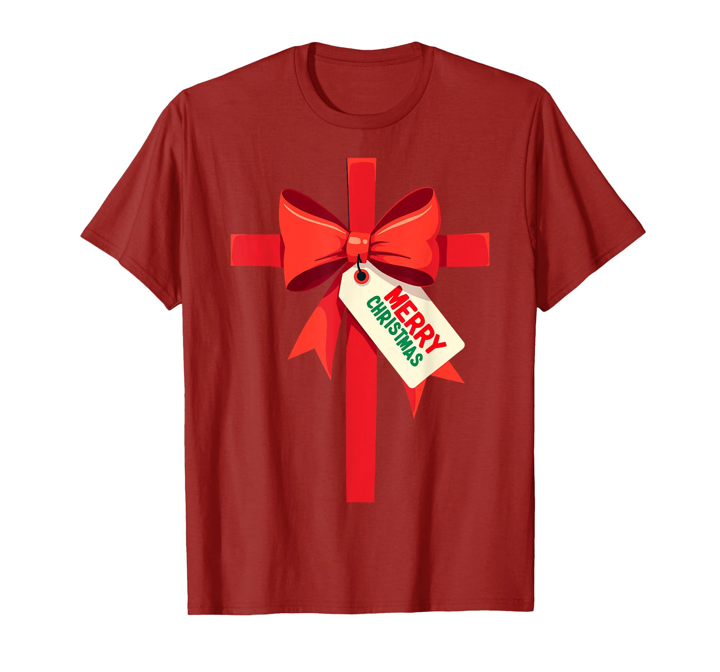Funny Christmas Bow Xmas Present Costume Merry Christmas T-Shirt