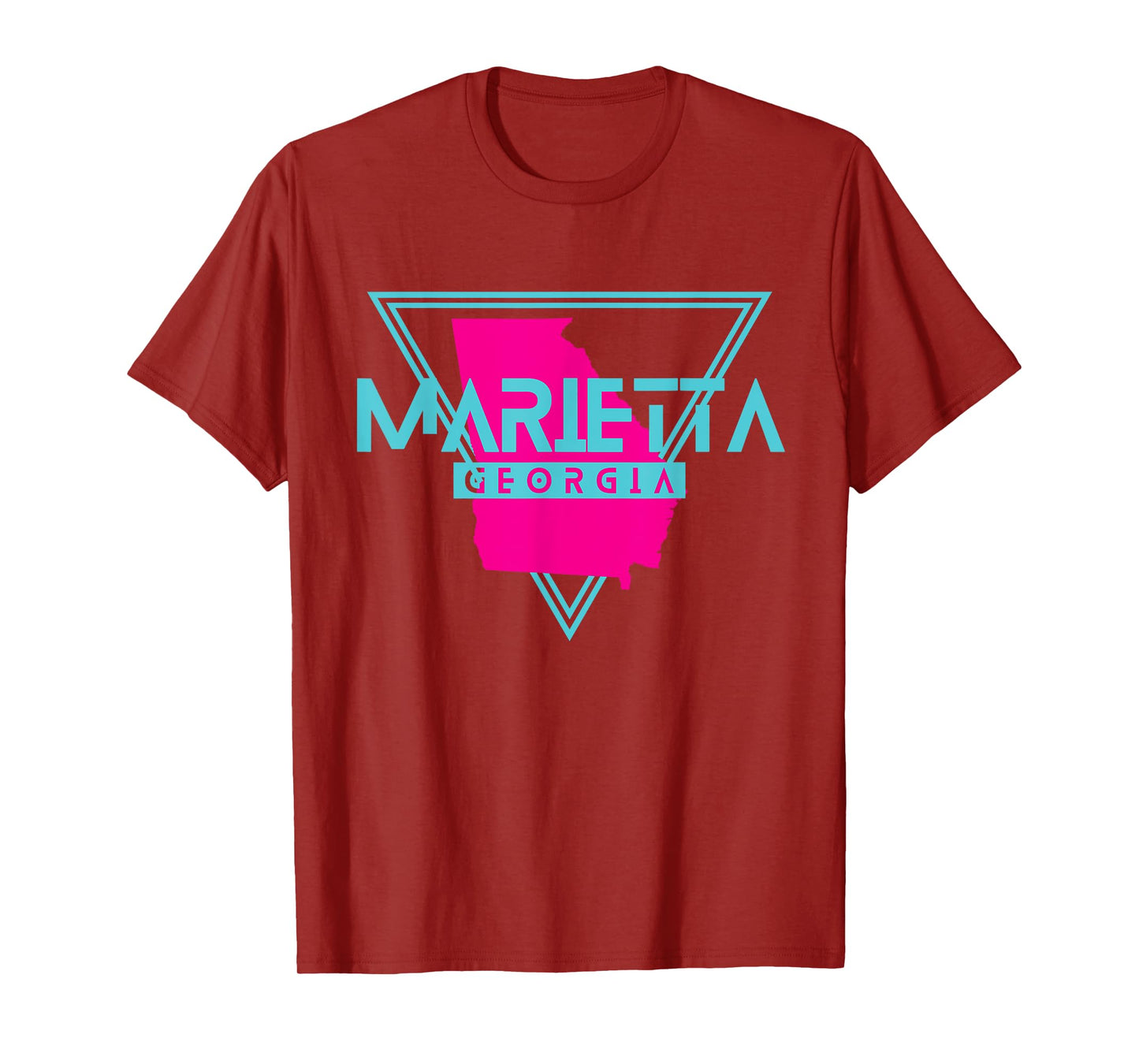 Marietta Georgia Souvenir GA Retro Triangle T-Shirt