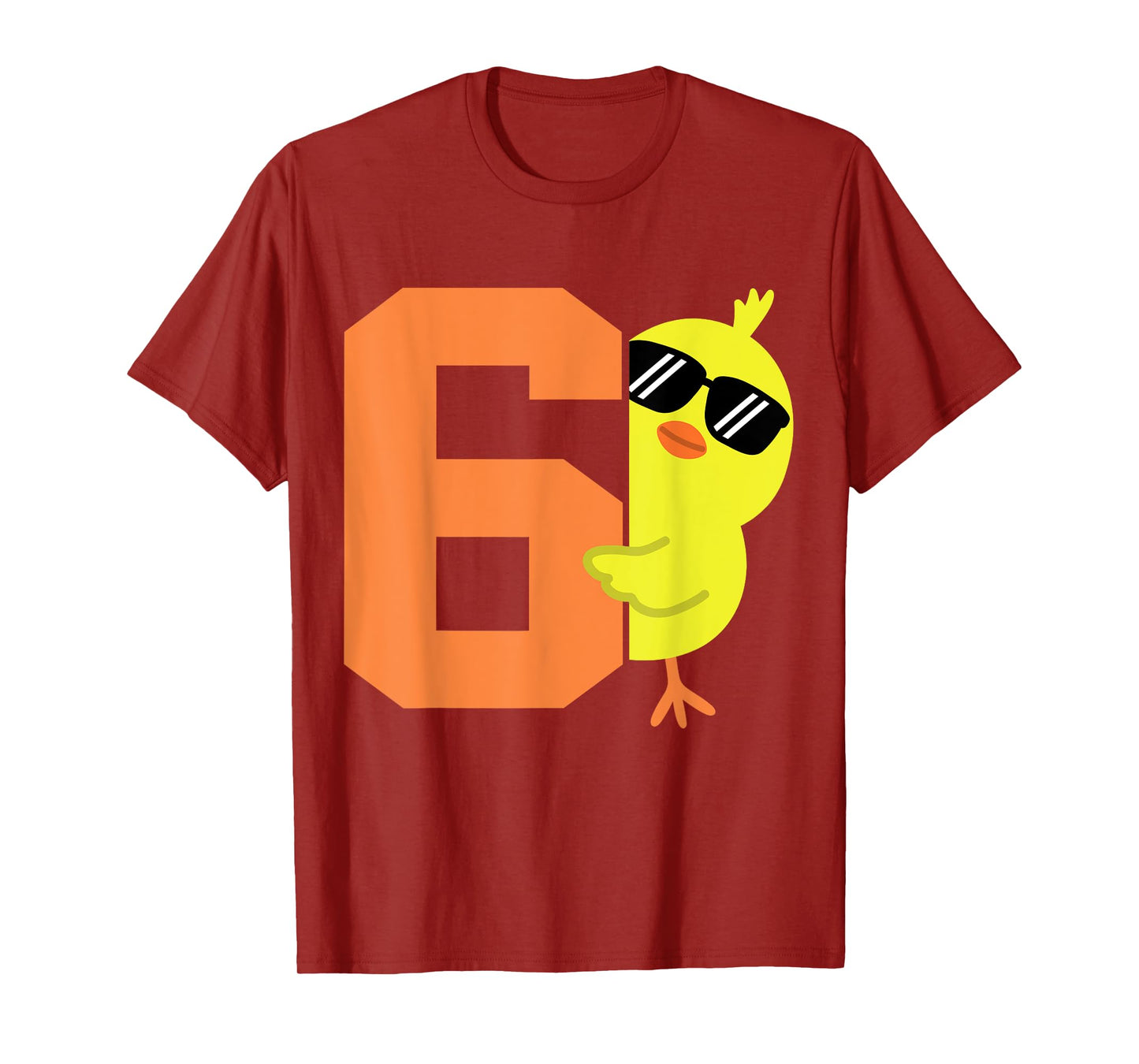 Kids 6th Birthday Chicken Themed Cute 6 Year Old Boys Chick T-Shirt