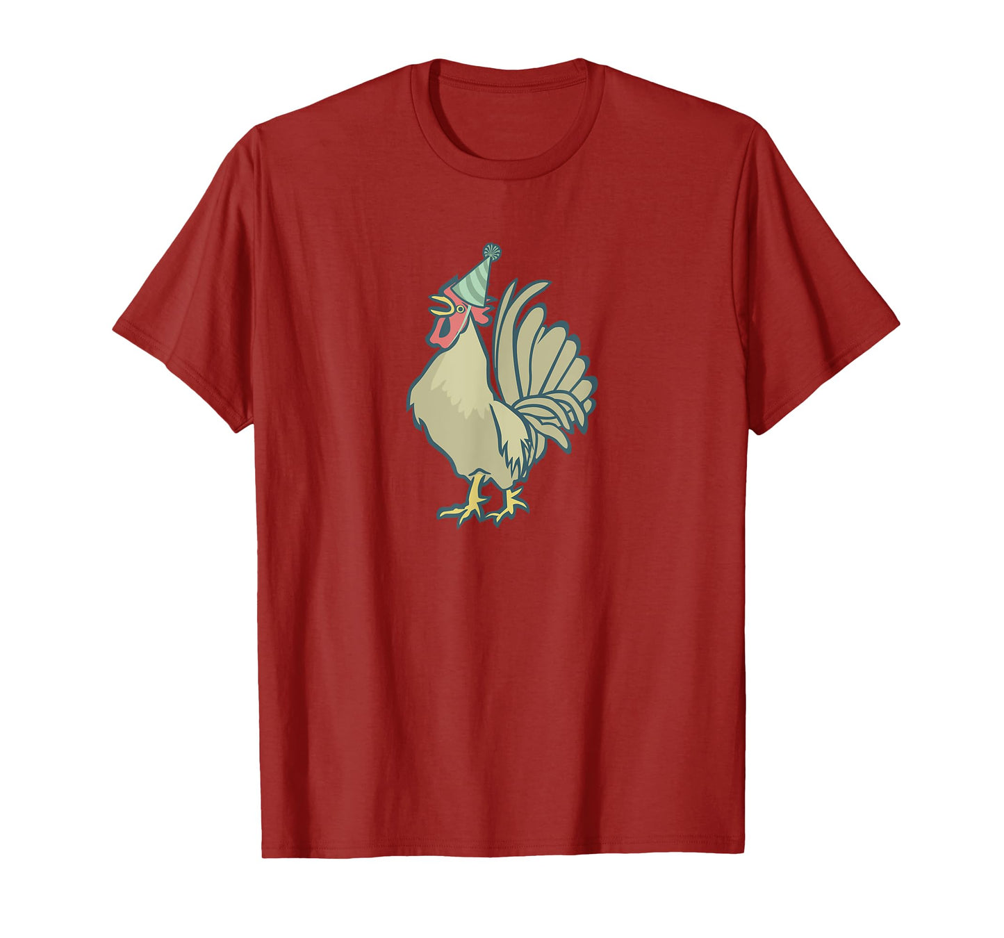 Birthday Rooster T-Shirt, Chicken Birthday Hat Rooster Kids T-Shirt