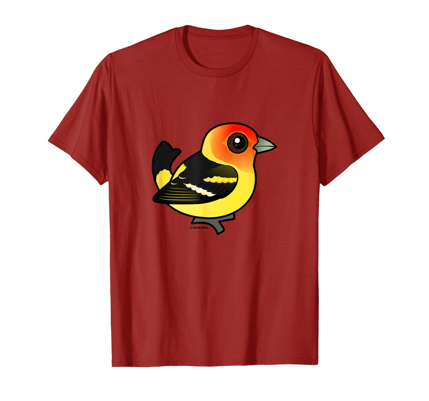 Cute Cartoon Western Tanager Birdorable Bird Species T-Shirt