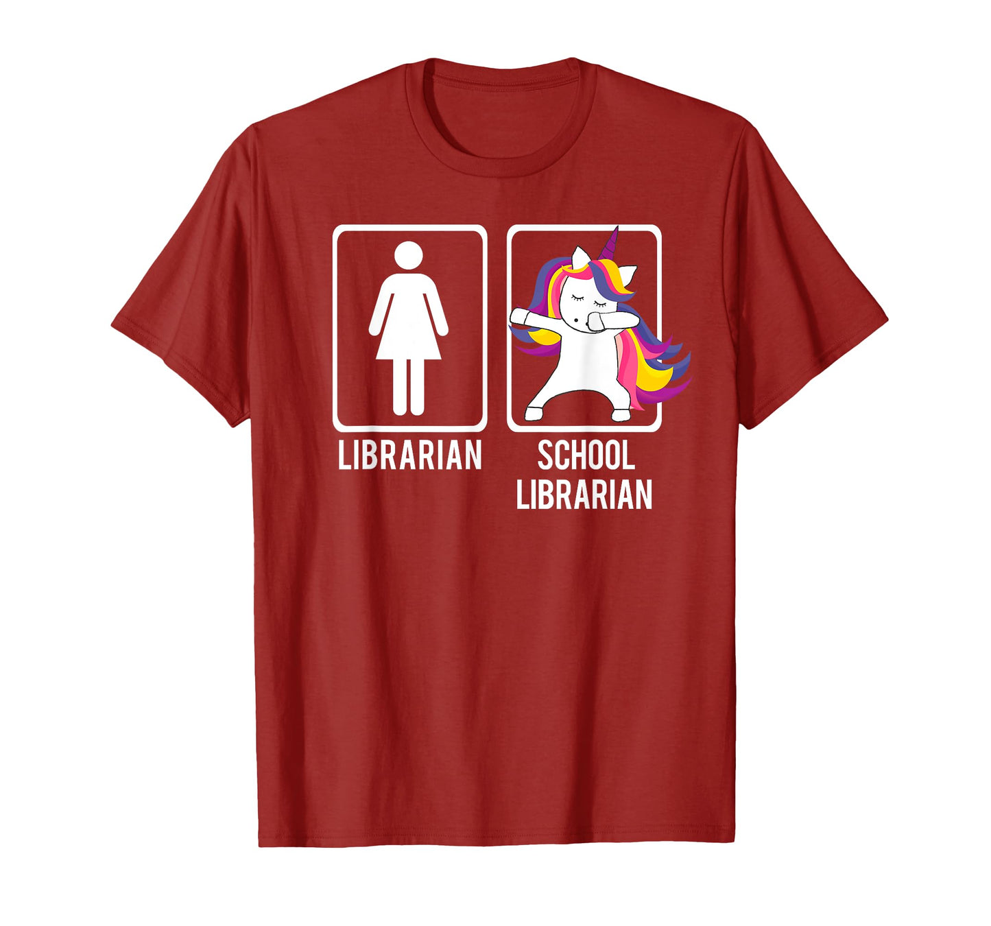 DABBING UNICORN SCHOOL LIBRARIAN Dabs Library Hip Meme T-Shirt