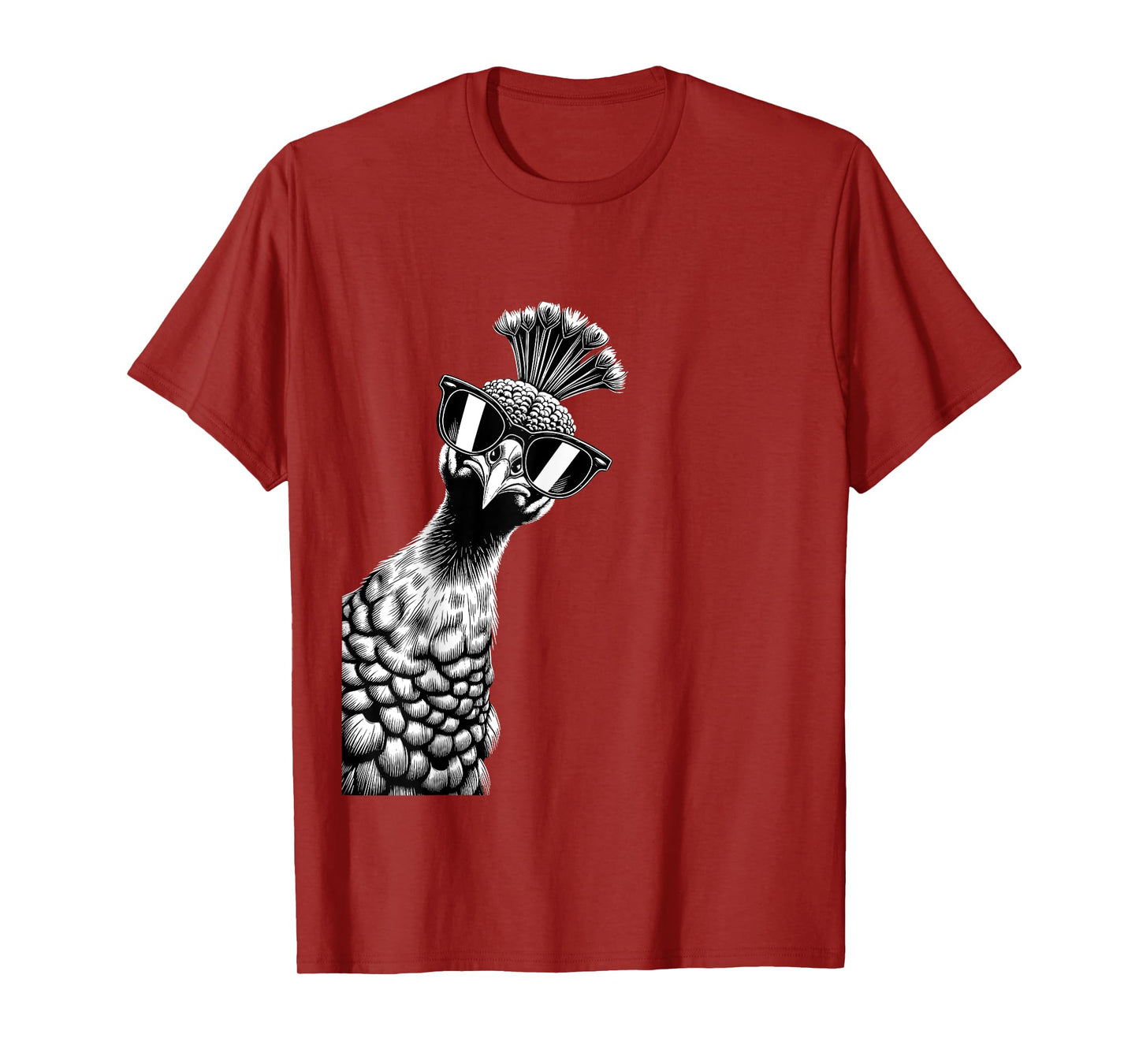 Funny Peacock Wearing Sunglasses Peacock Bird Lovers T-Shirt