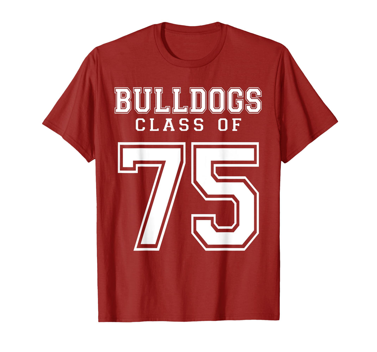 Class Of 1975 Bulldogs Custom Graduation Senior Personalized T-Shirt
